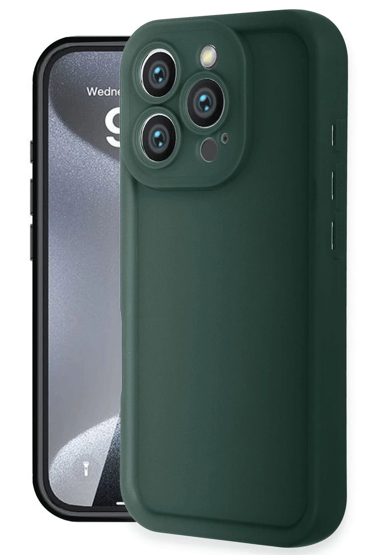 NewFace iPhone 16 Pro Max Kılıf Viera Silikon - Koyu Yeşil BSTMY