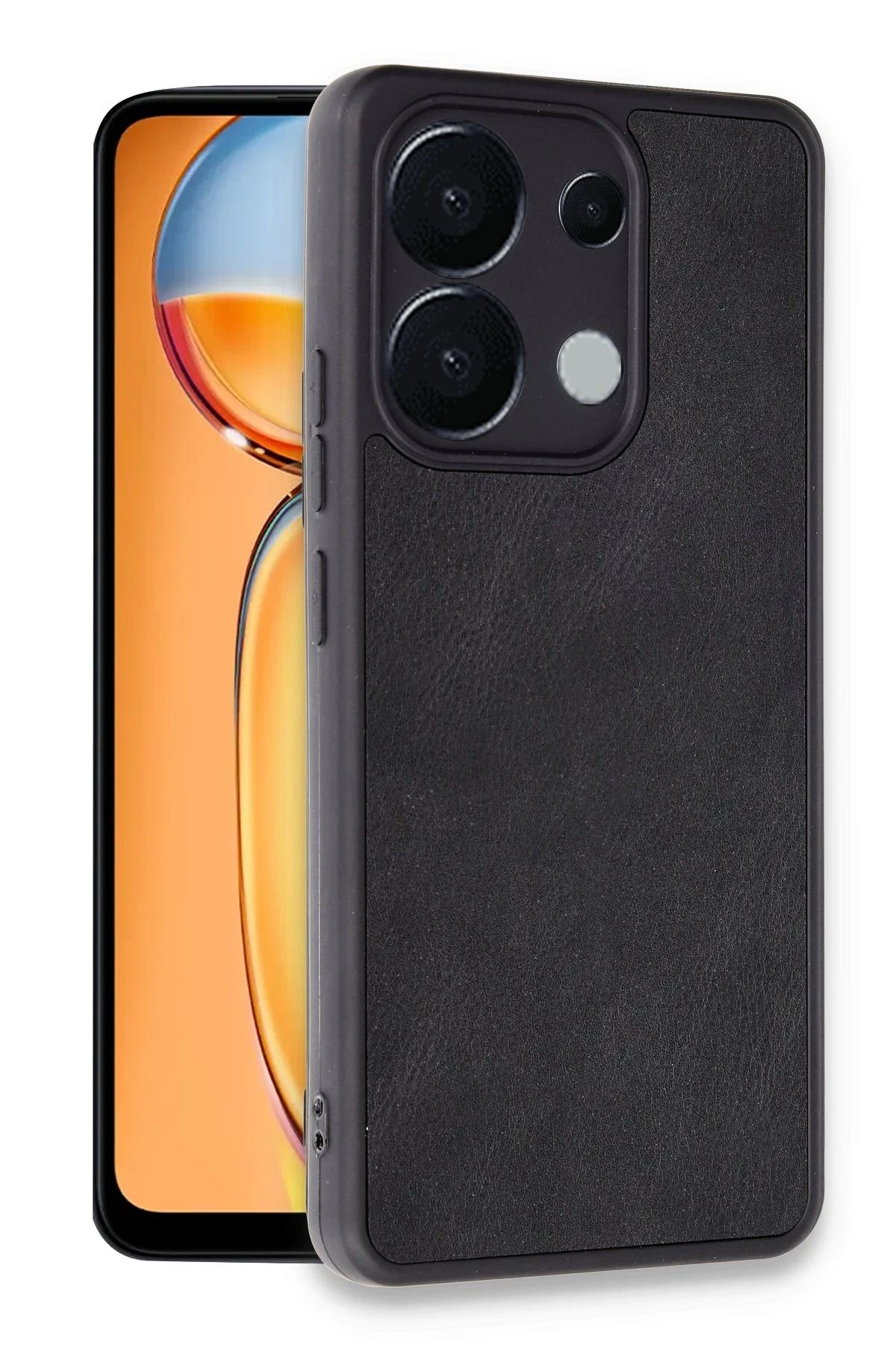 cepmoda redmi NOTE 13 PRO 5G & POCO X6 Telefon Kılıfı | Yerli, ince, Deri Kapak aR4Sv2 | SİYAH