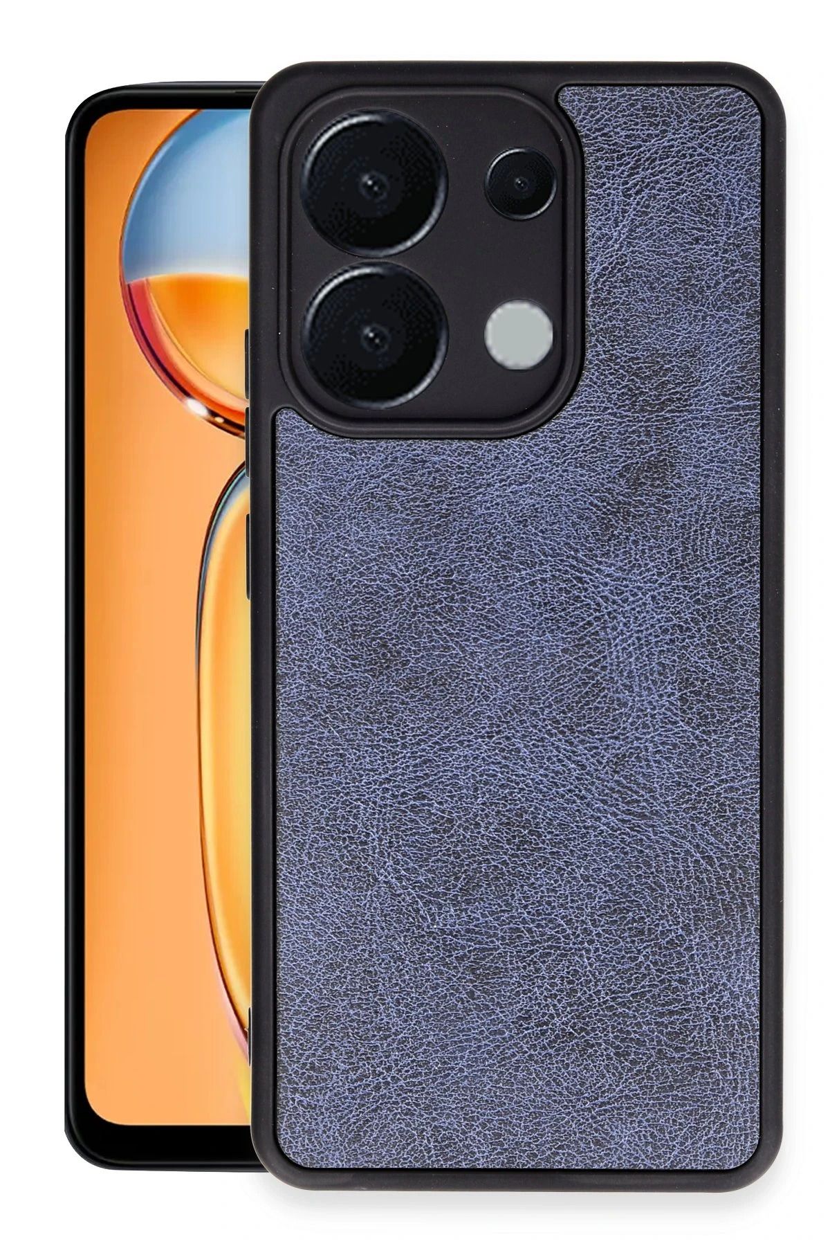 NewFace Xiaomi Redmi Note 13 Pro 5G Kılıf Aras Deri Kapak - Lacivert INSLM