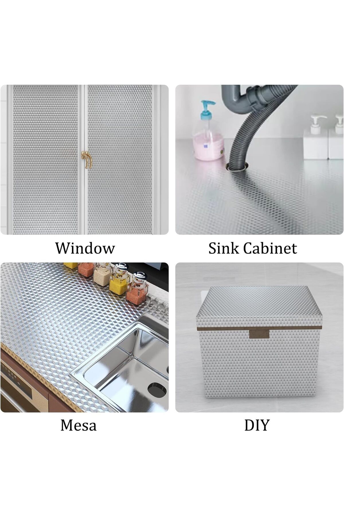 COOYA-Aluminum Foil Waterproof Paper Kitchen Stickers,40x1m,Heat-Resistant & Waterproof,Wear-Resistant 3