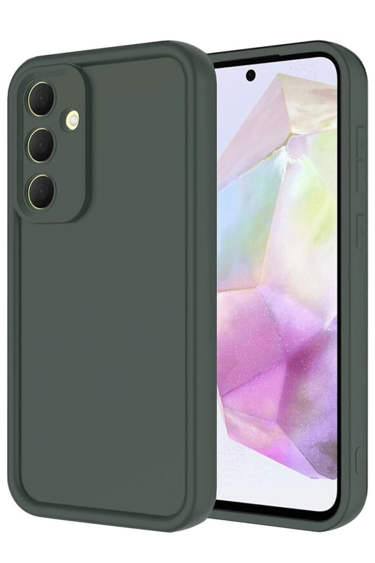 NewFace Samsung Galaxy A16 5G Kılıf Viera Silikon - Koyu Yeşil HNZRN