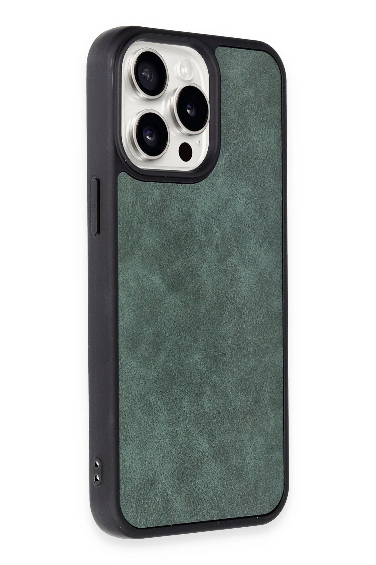 cepmoda iphone 15 PRO Telefon Kılıfı | Yerli, ince, Deri Kapak aR4Sv2 | KOYU YEŞİL