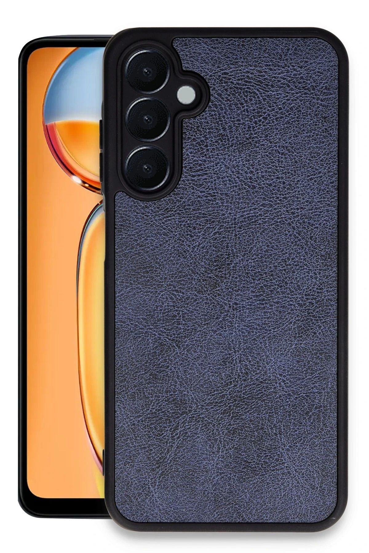 NewFace Samsung Galaxy A25 5G Kılıf Aras Deri Kapak - Lacivert YNSMR