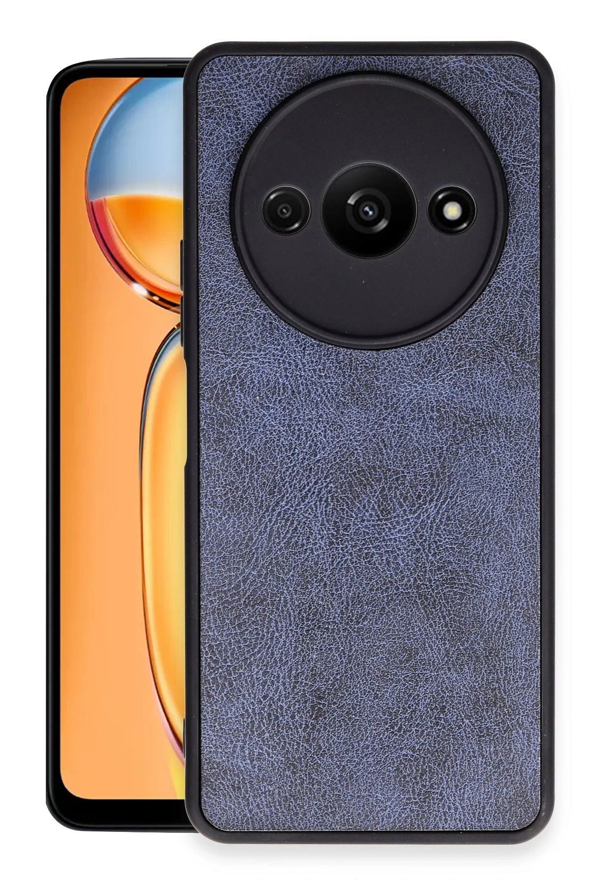 NewFace Xiaomi Redmi A3 4G Kılıf Aras Deri Kapak - Lacivert BSTMY
