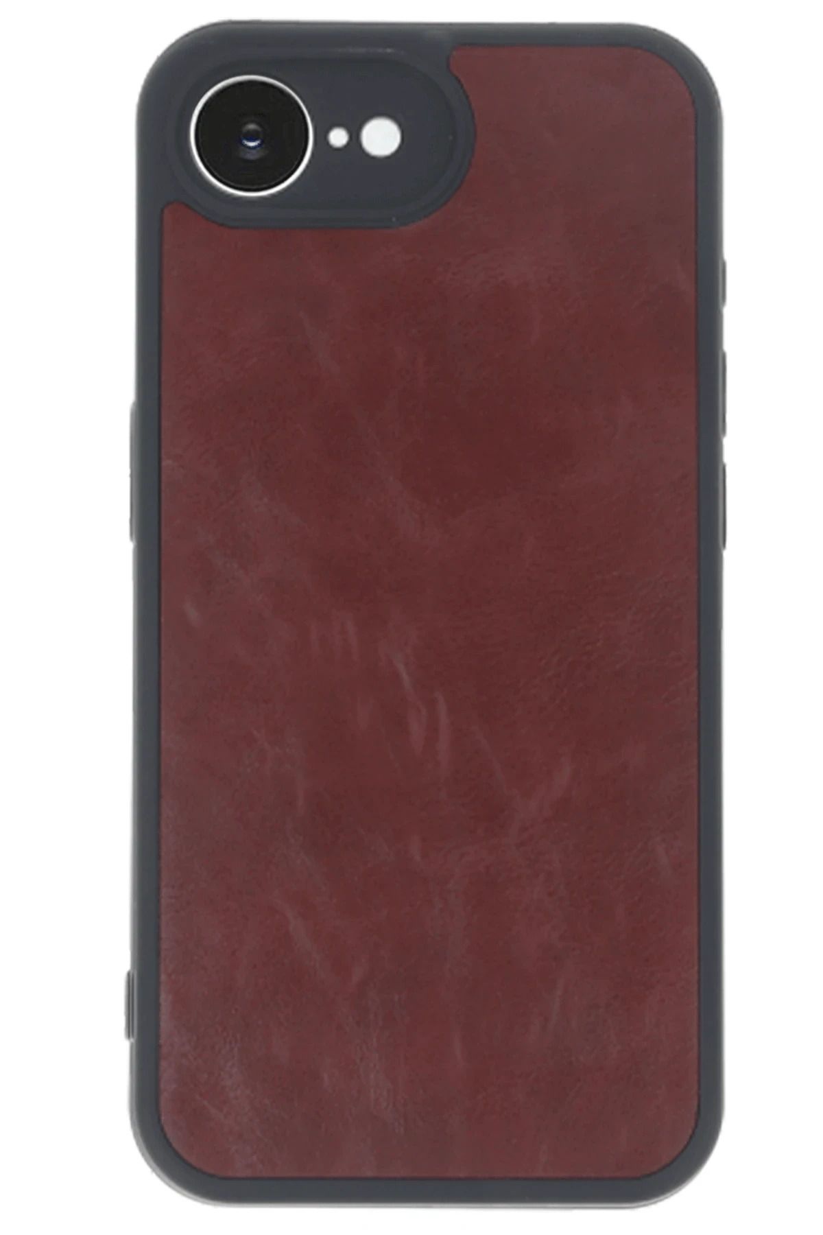 NewFace iPhone 16E Kılıf Aras Deri Kapak - Bordo JOJUA