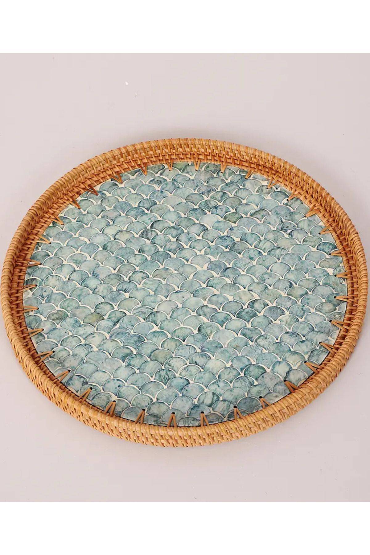 did homeware-Risus Decorative Rattan Pearlescent Tray 7