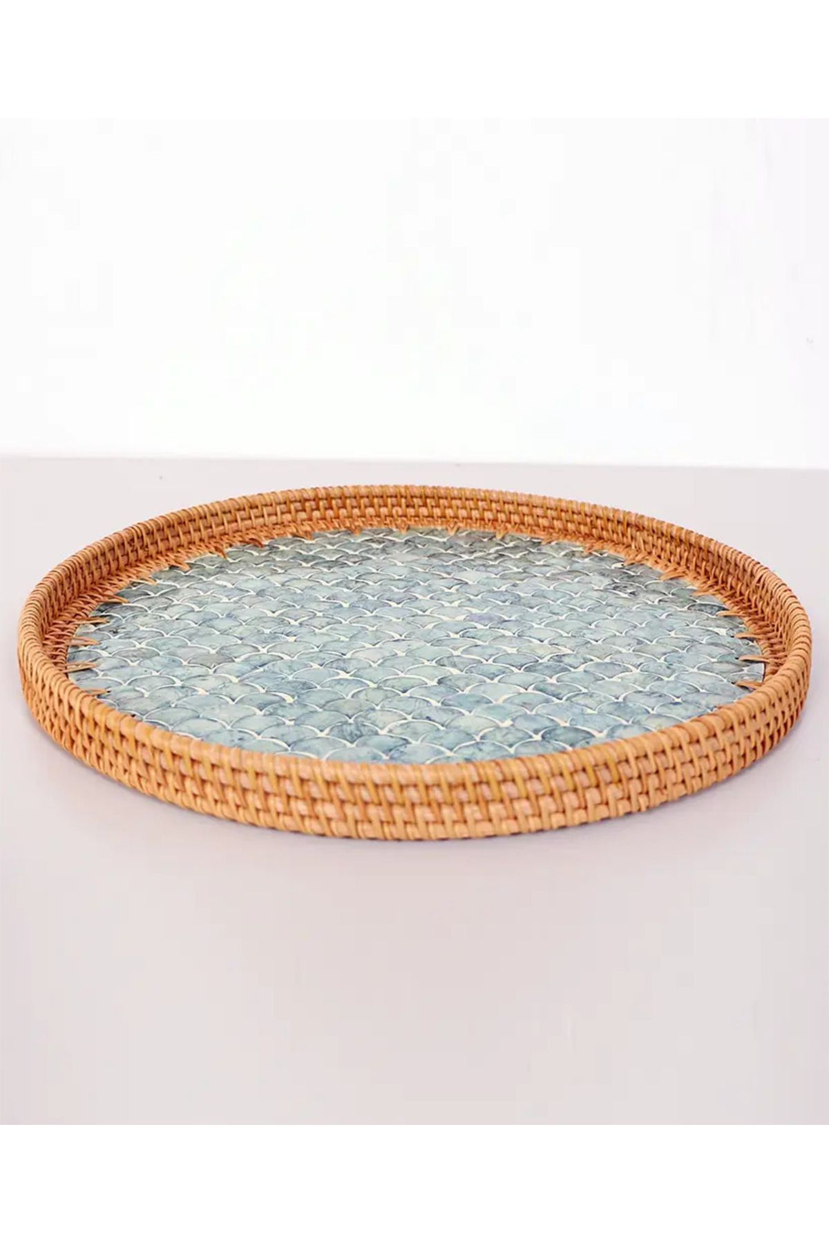 did homeware-Risus Decorative Rattan Pearlescent Tray 5