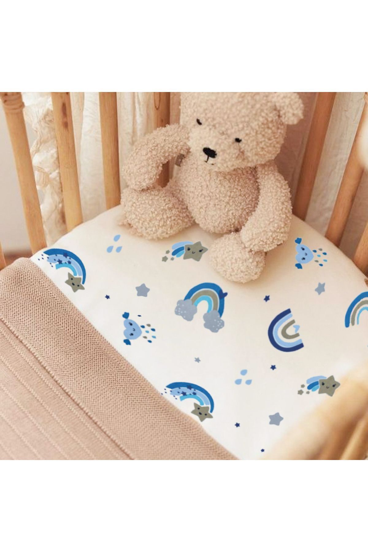 minial PARK YATAK LASTİKLİ PAMUK ÇARŞAF SETİ ( 70X130) YASTIK( 35X45) fotoğrafı 2 (önizleme)