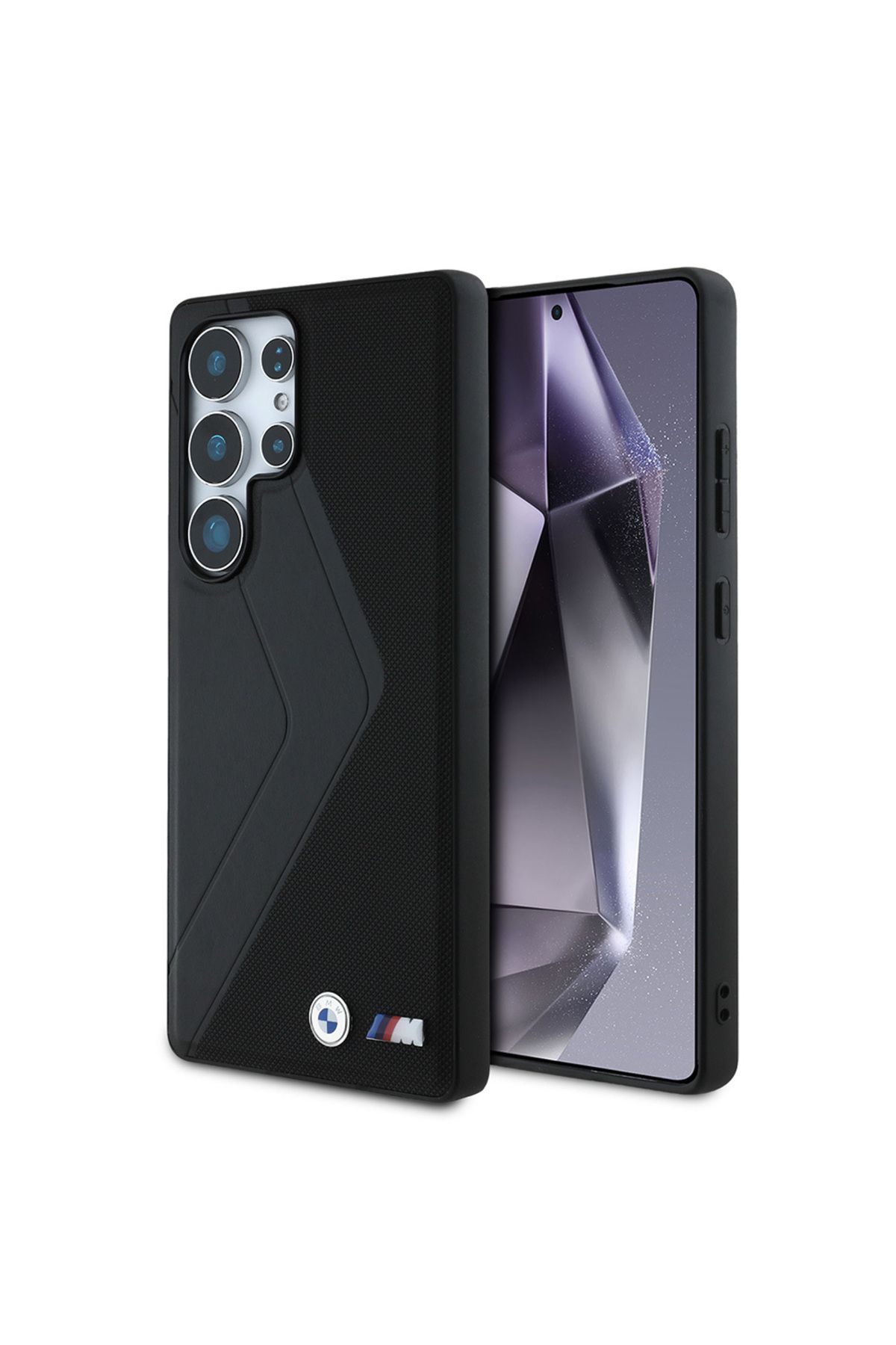 کاور و قاب GALAXY S25 ULTRA CASE BMW دارای مجوز MAGSAFE سازگار با LOGO M پوشش چرمی PU سیاه سفید BMW
