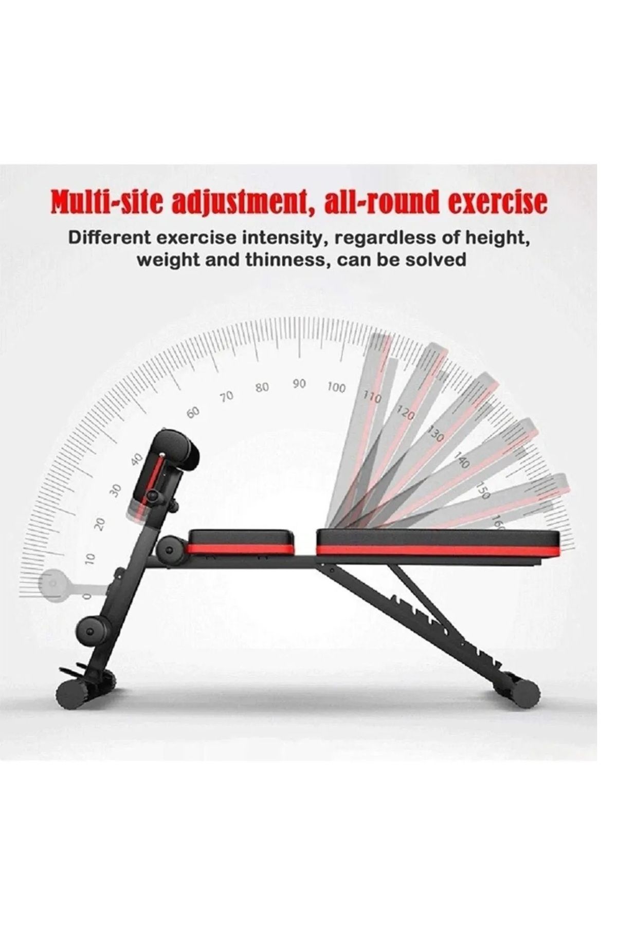Fitness World-مقعد رفع الأثقال القابل للتعديل، مقعد صالة الألعاب الرياضية المنزلية مع مقعد تدريب متعدد الوظائف مع الدمبل 5
