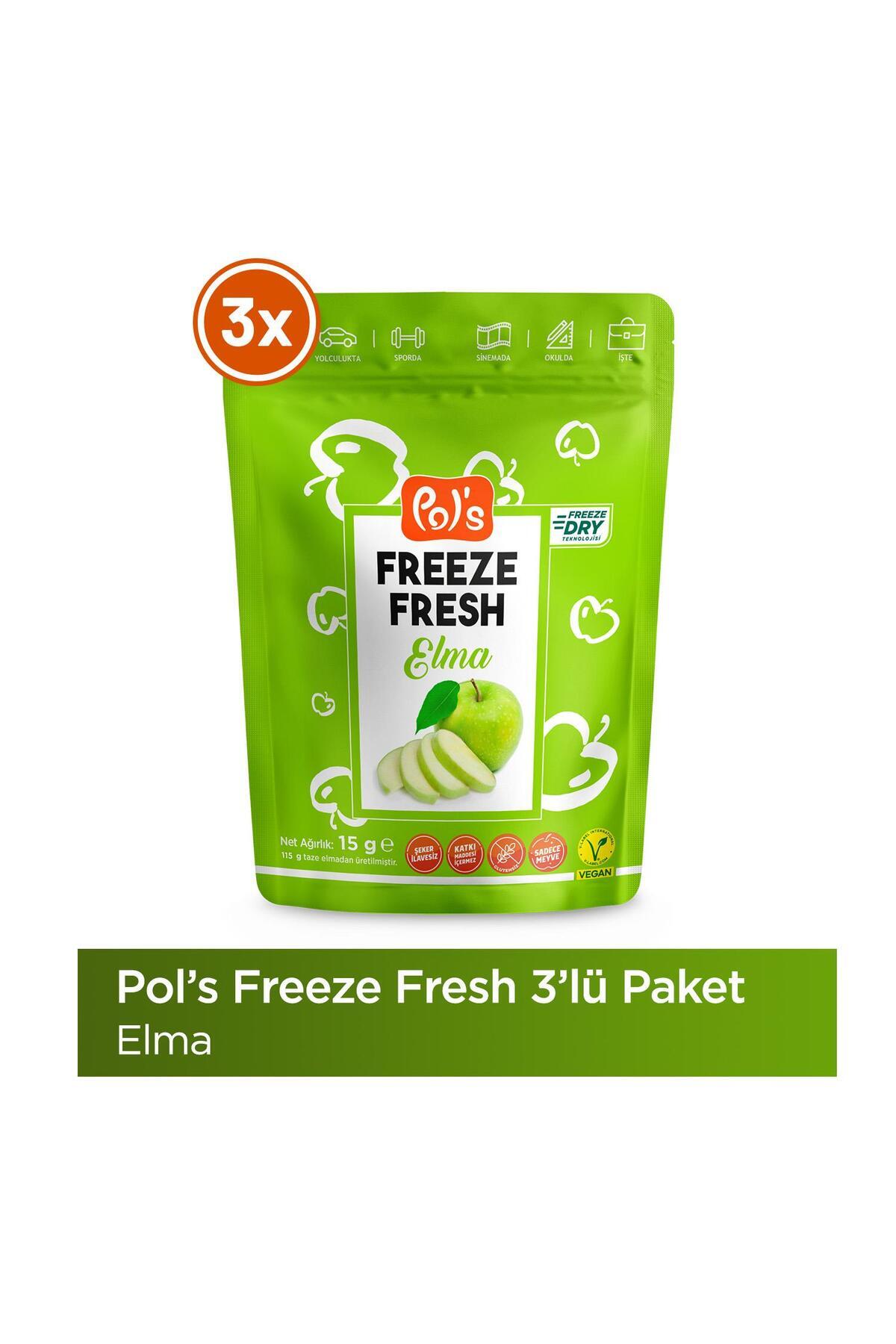 Pol's Freeze Fresh Elma 3 Adet X 20 G Dondurularak Kurutulmuş Meyve