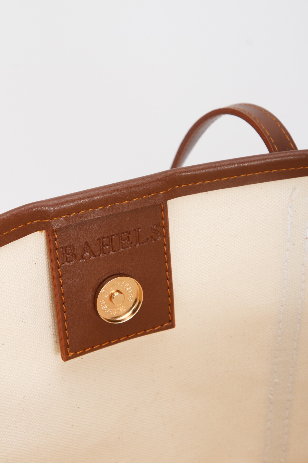 BAHELS-Brown Nuage Canvas Tote Shoulder Bag 3