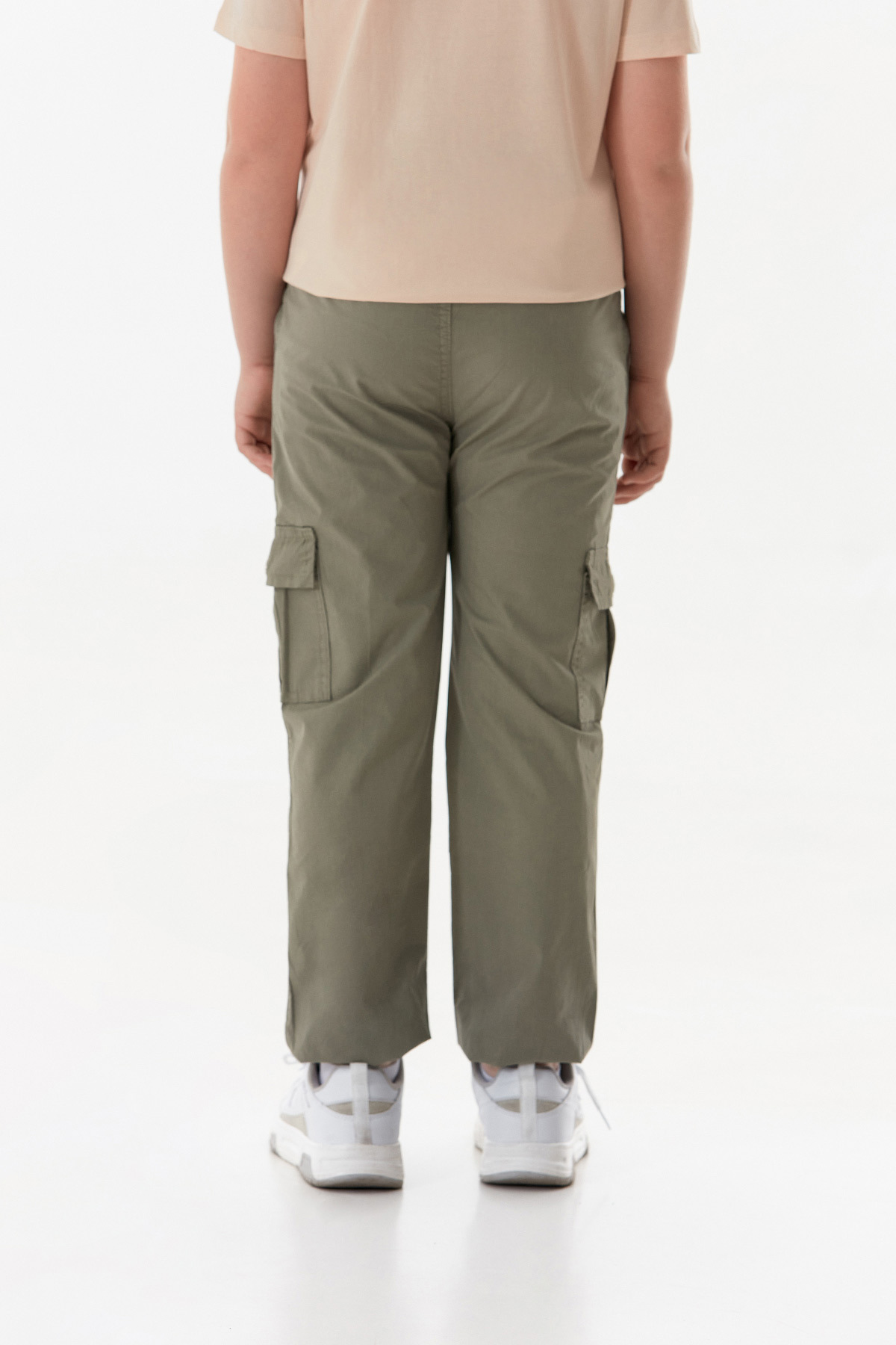 Fulla Moda-100% Cotton Elastic Waist Parachute Fabric Boys' Jogger Trousers 3