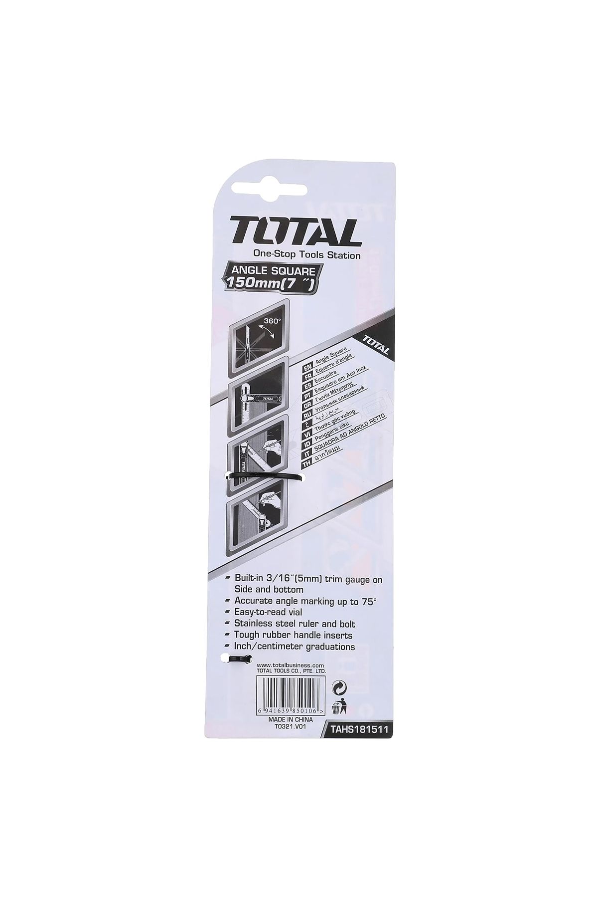 TOTAL-Total Tahs181511 180mm Movable Carpenter Angle 7