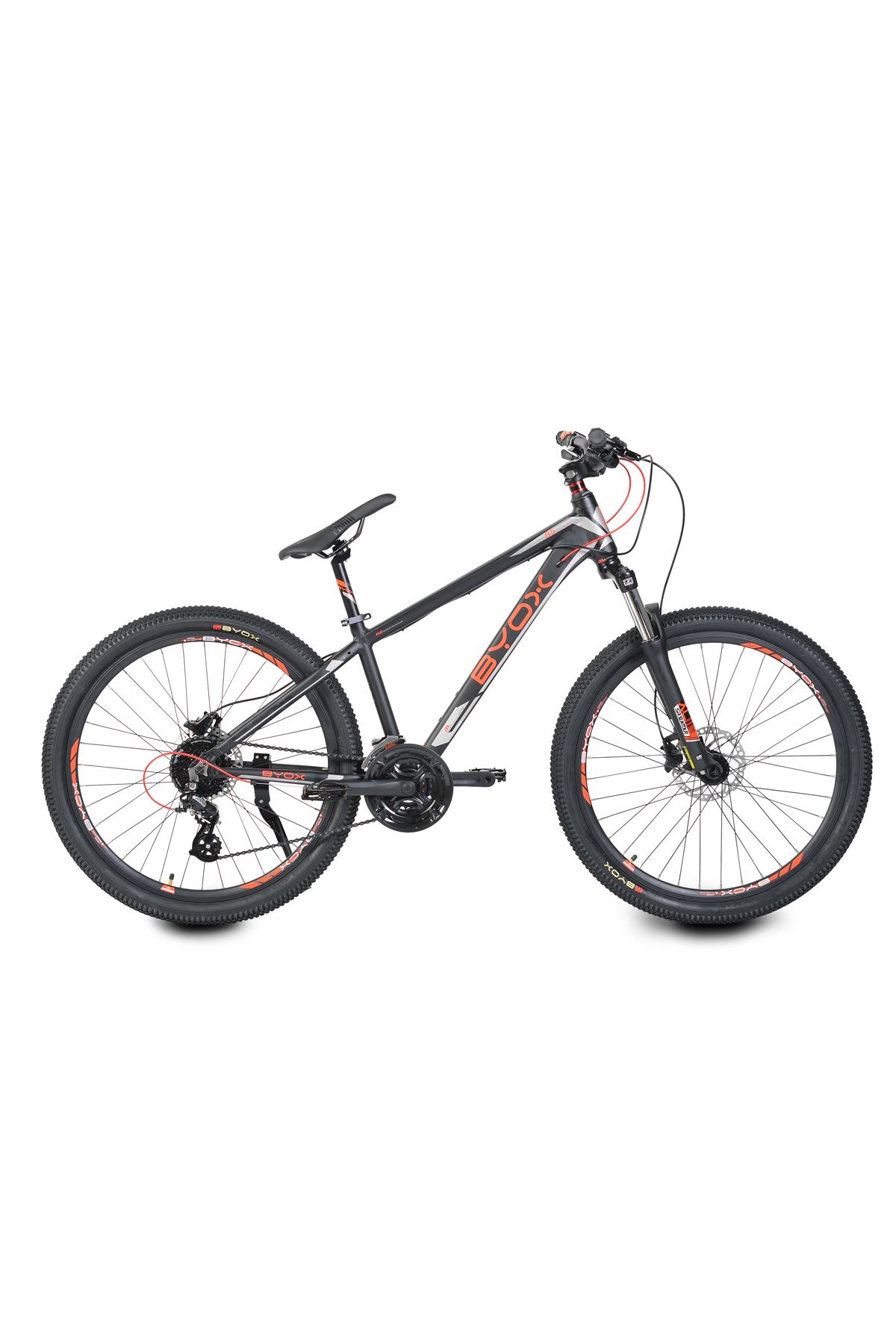 OEM Bicicleta Copii Cu Cadru Din Aluminiu, Byox Alloy B5 Red 26“ Inch, 24 Viteze, Frane Pe Disc - One Size