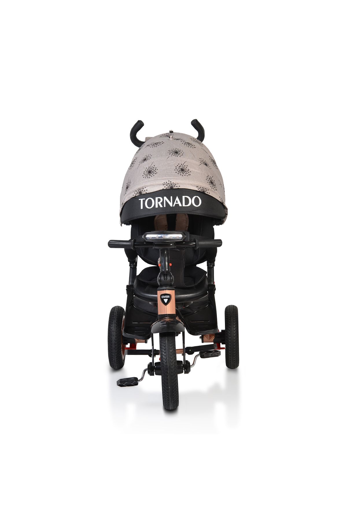 OEM-Tricicleta copii 3-6 Ani, Byox Tornado Bej, scaun reversibil,pozitie de somn, anvelope gonflabile 4
