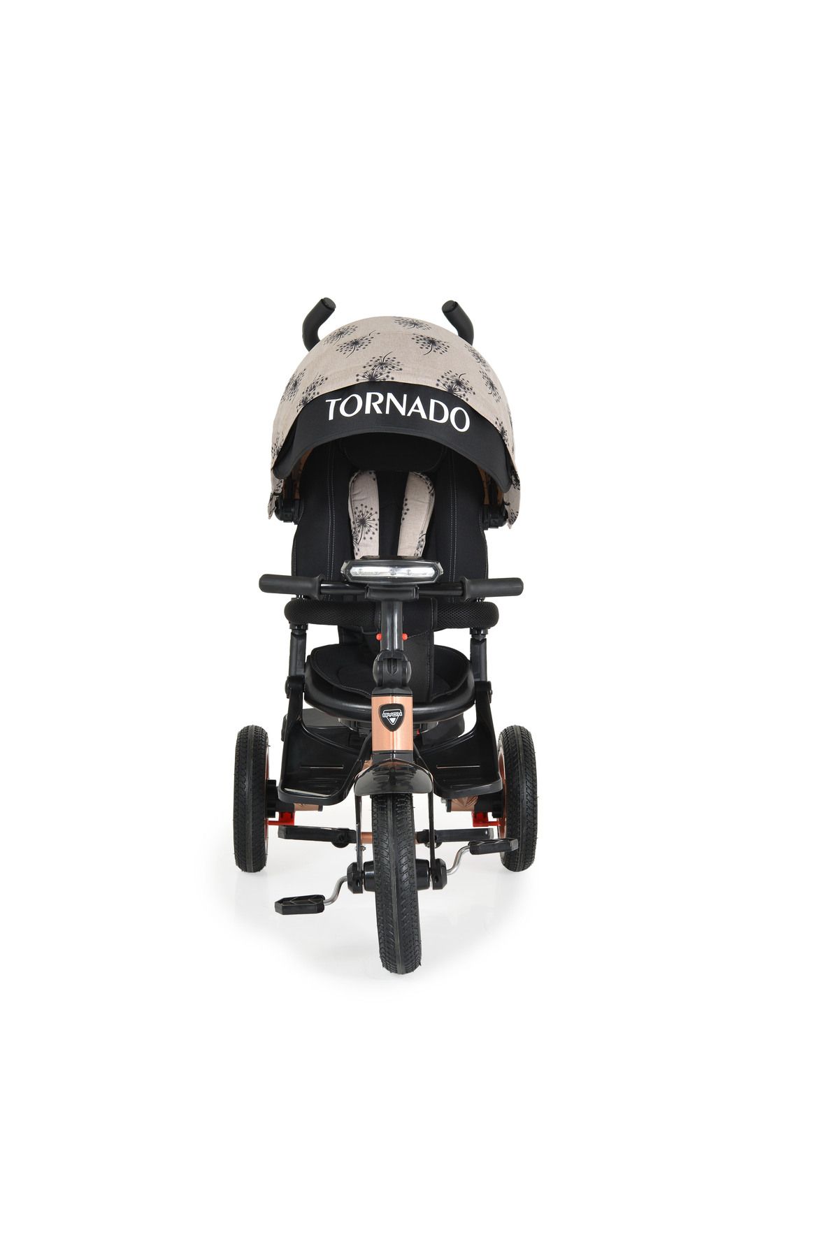 OEM-Tricicleta copii 3-6 Ani, Byox Tornado Bej, scaun reversibil,pozitie de somn, anvelope gonflabile 2