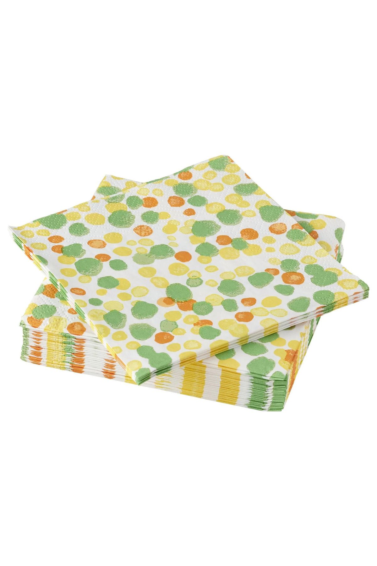 IKEA TJÄRLEK desenli peçete, noktalı-çok renkli, 24x24 cm, 30 adet