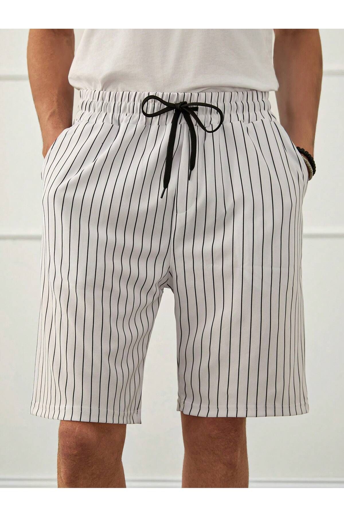 YNGMENCLASS-2-Piece Textured Lycra Comfortable Bermuda Shorts 7