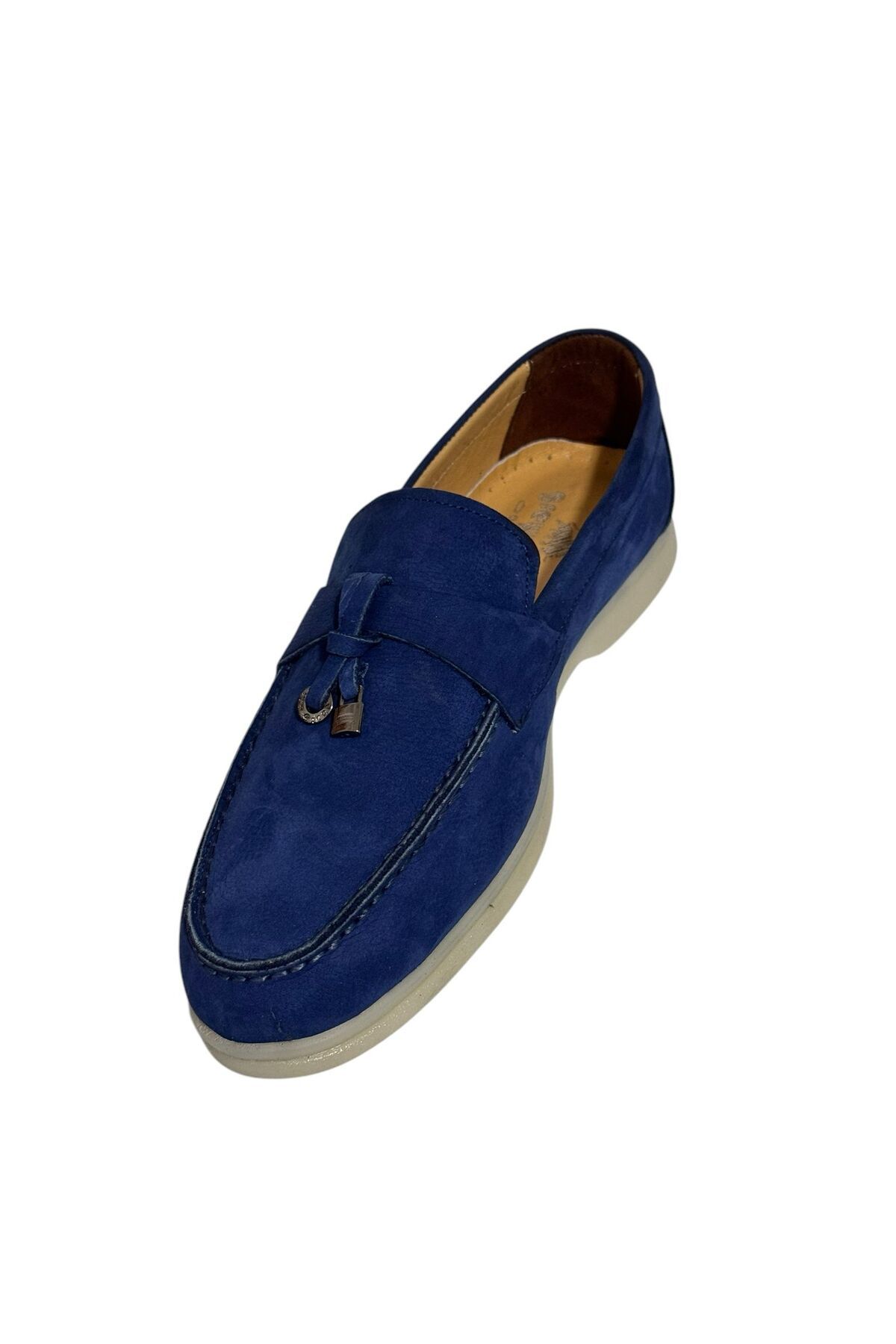 Greyybull Shoes-Blue Nubuck Leather Gel Sole Casual Style Shoes - Leather Men's Shoes 3