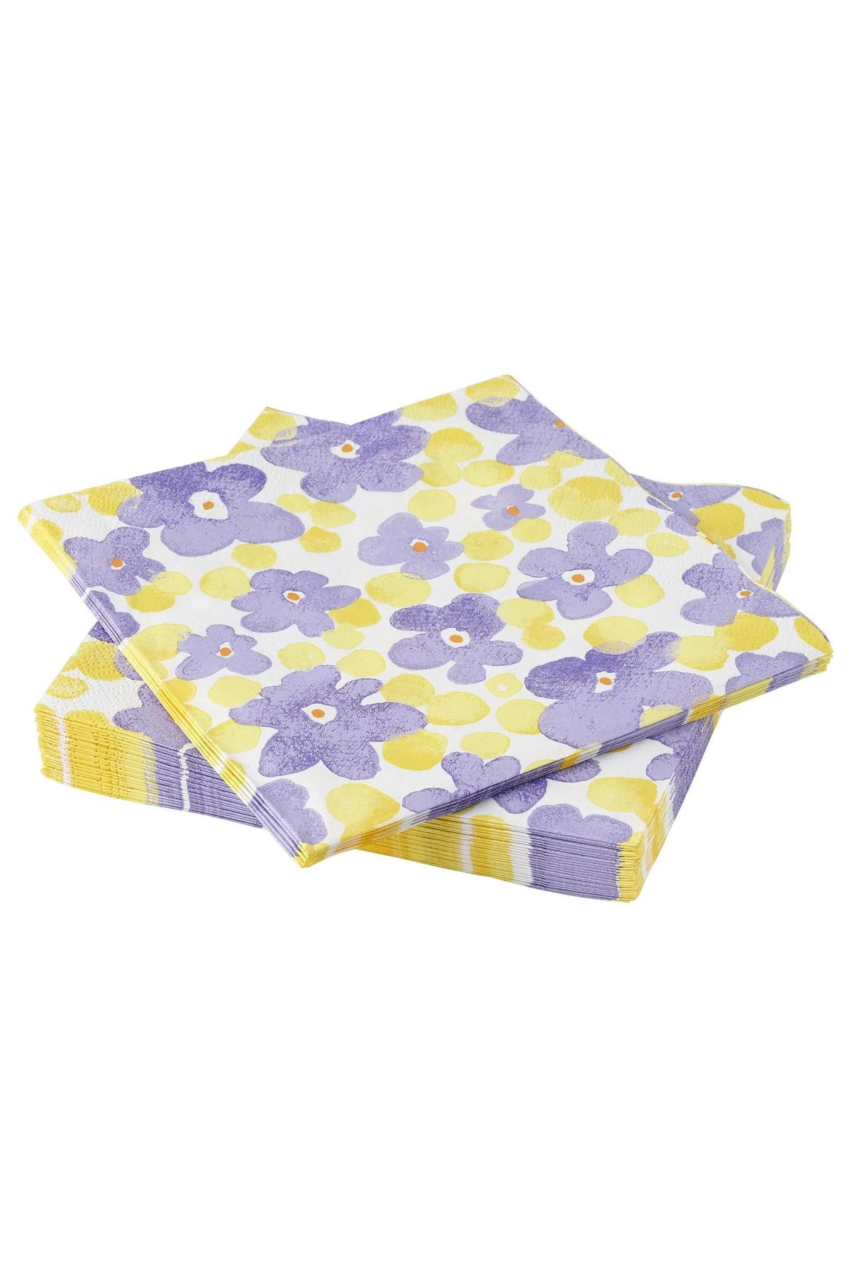 IKEA TJÄRLEK desenli peçete, çiçek desenli-çok renkli, 33x33 cm, 30 adet