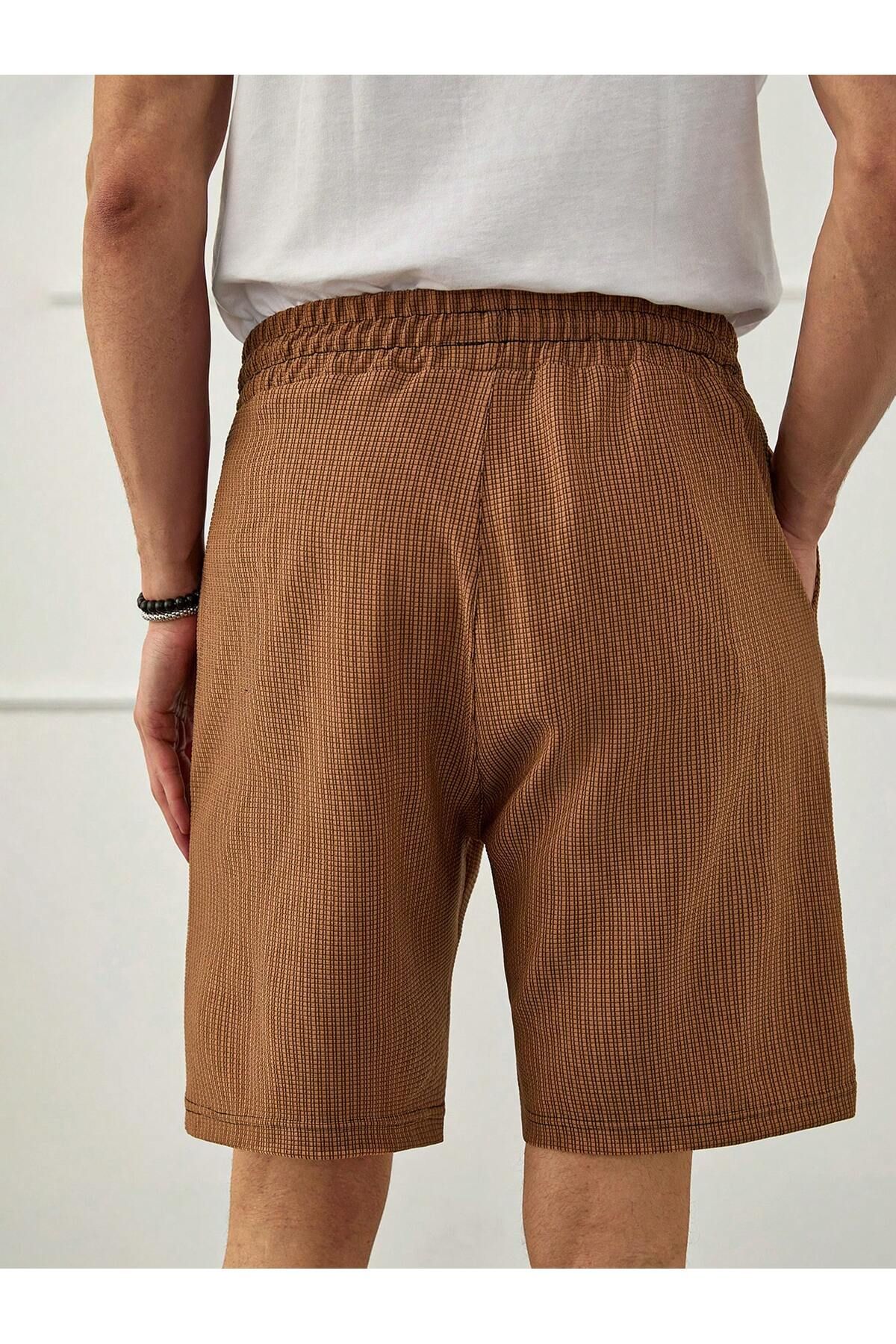 YNGMENCLASS-2-Piece Textured Lycra Comfortable Bermuda Shorts 5