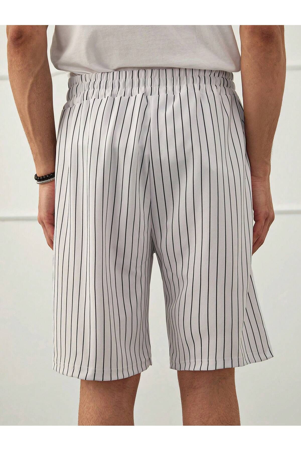 YNGMENCLASS-2-Piece Textured Lycra Comfortable Bermuda Shorts 6