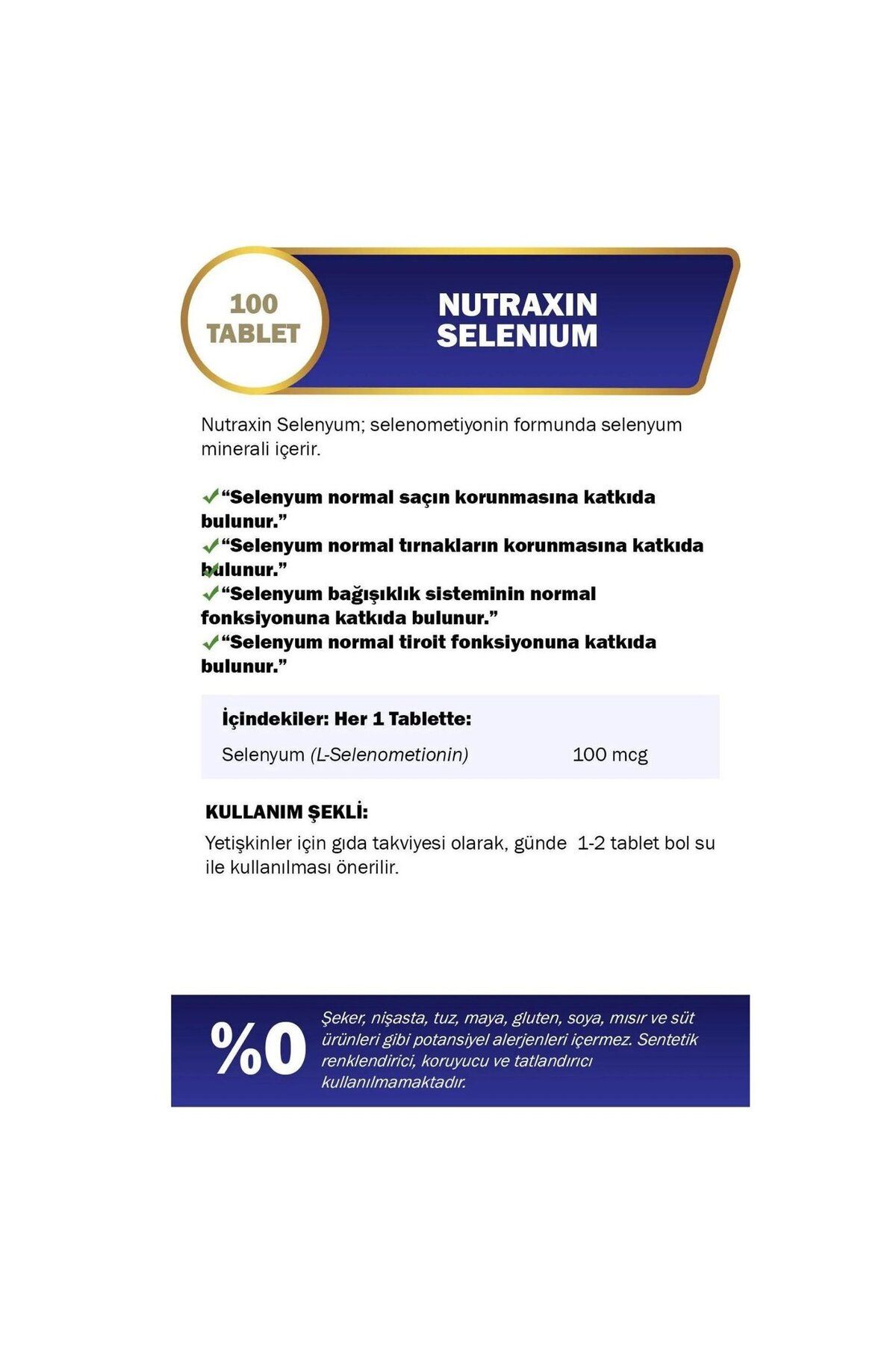 Nutraxin-Selenium 100 Mcg 100 Tablets 8