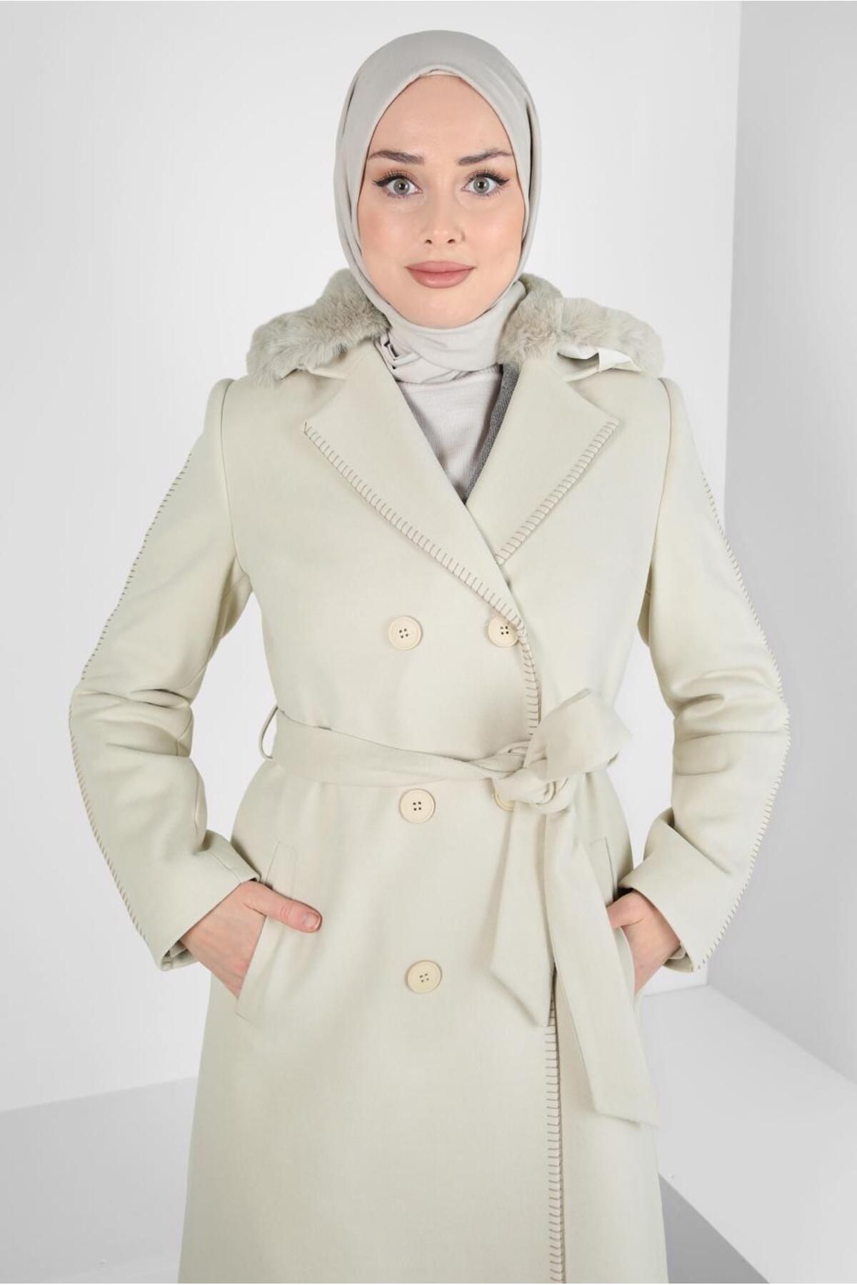 مانتو کمربند 90416 Alvina