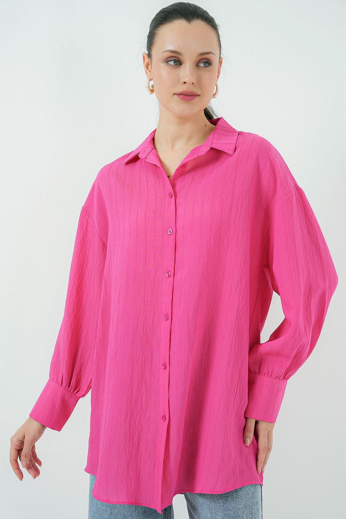 Bigdart-Fuchsia Motif Kisa Tunk Long Top Product 4