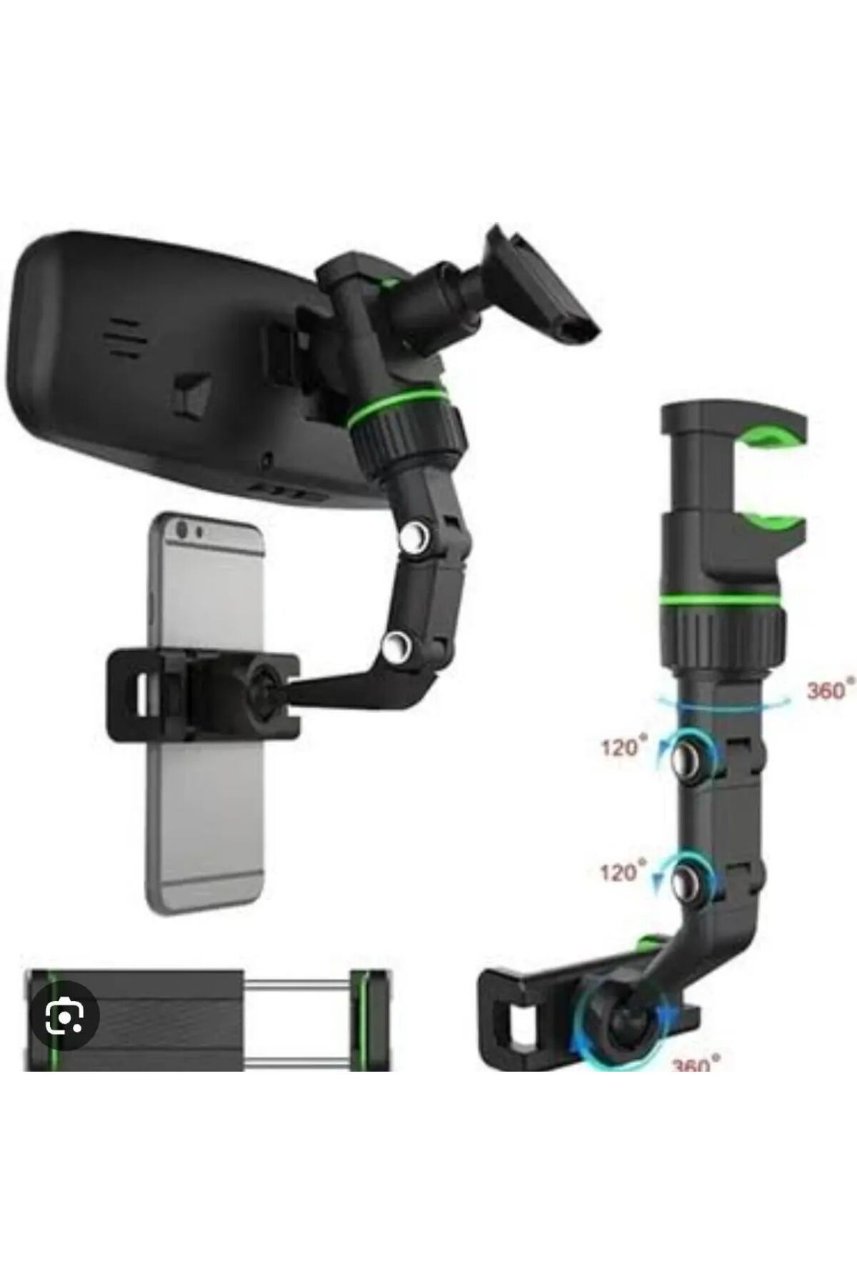 karadağsb H-01 Araç İçi Dikiz Aynasi Telefon Tutucu