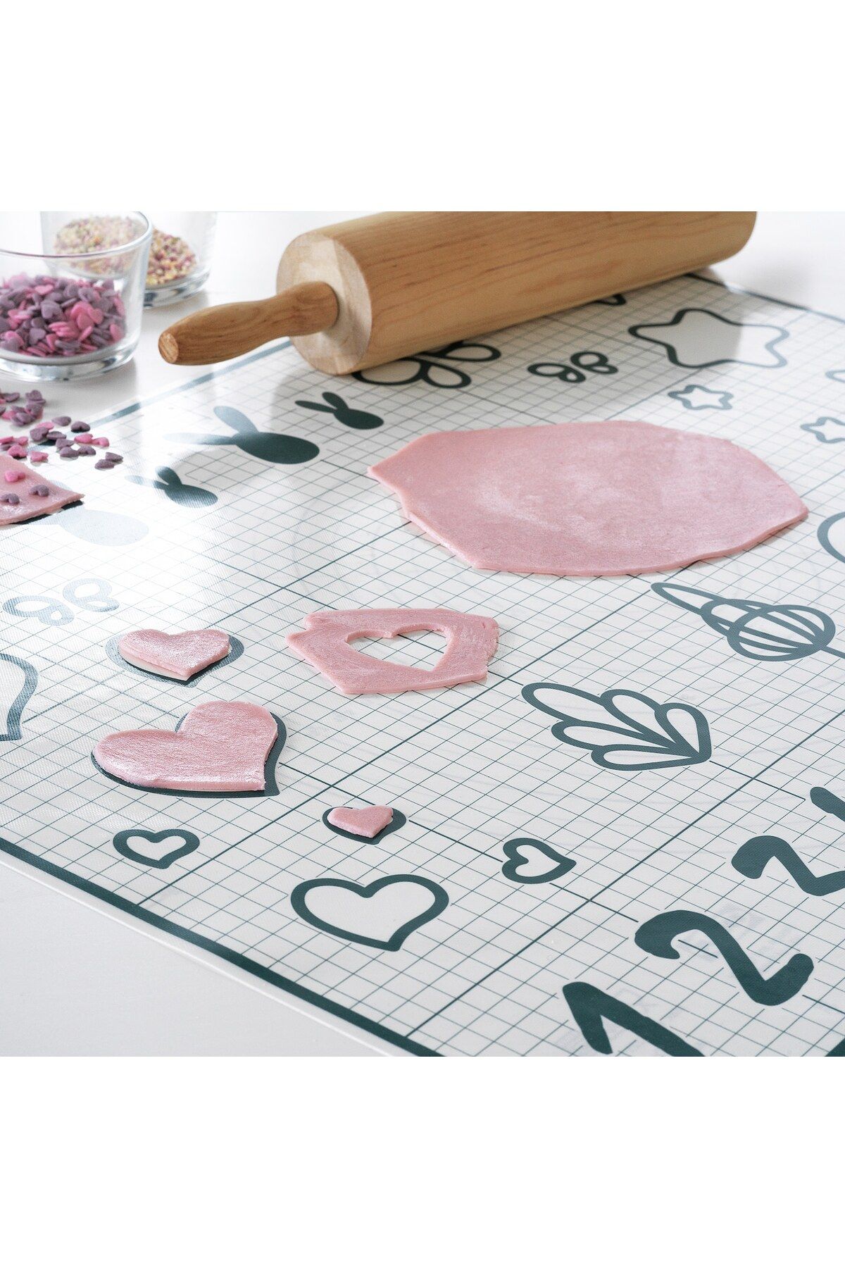 IKEA-BAKTRADITION Baking mat, white/turquoise, 61 x 46 cm 4