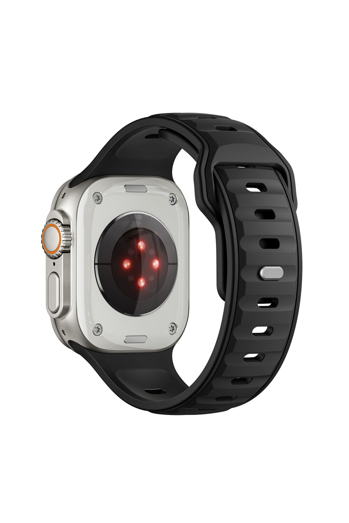 Deppo Trend Apple Watch 42mm/44mm/45mm/46mm/49mm Watch Ultra 2 Uyumlu Silikon Dayanıklı Ayarlanabilir Kordon