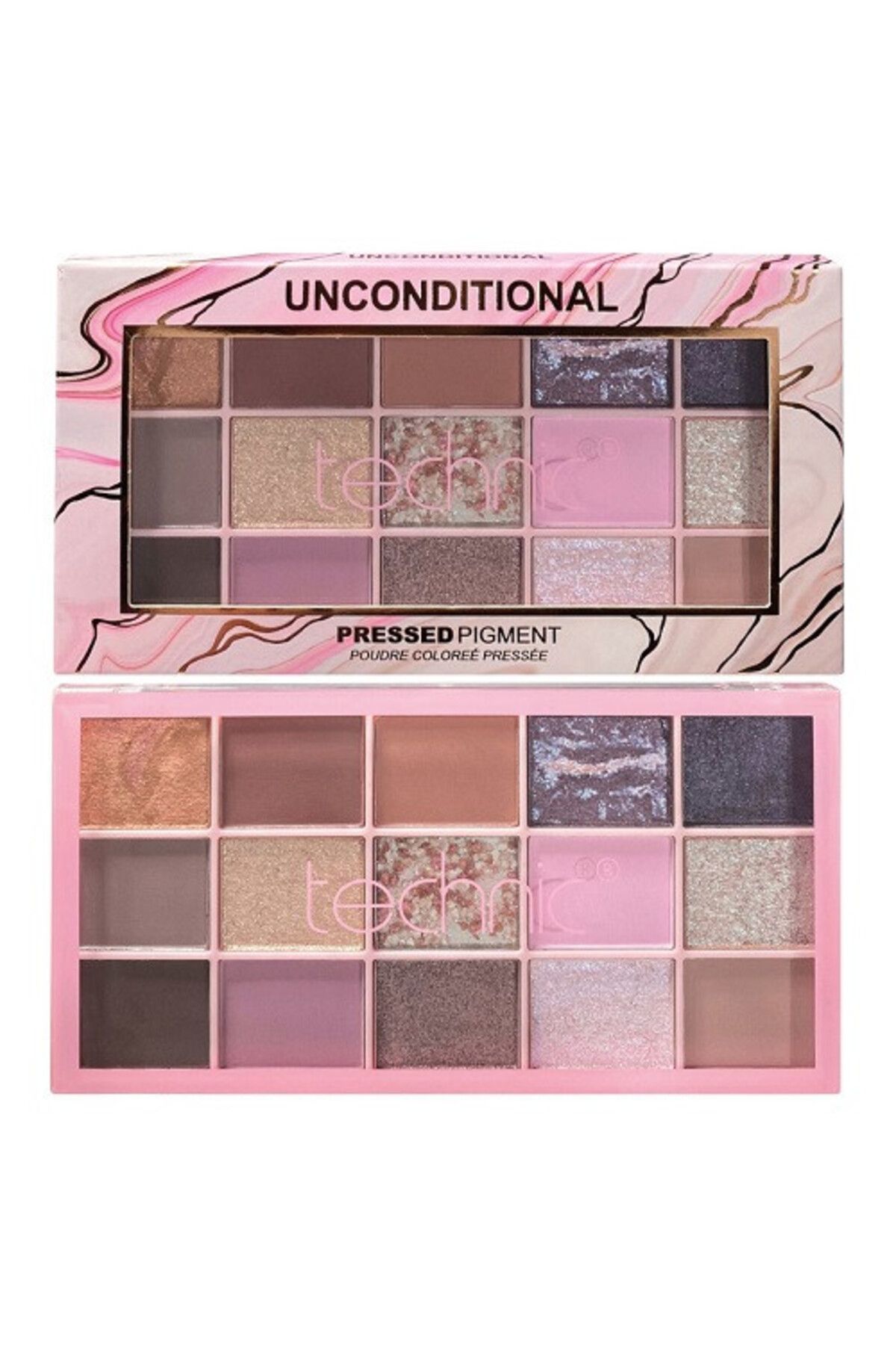 TECHNIC-Eyeshadow Palette, , Pressed Pigment, Unconditional, 15 Colors 2