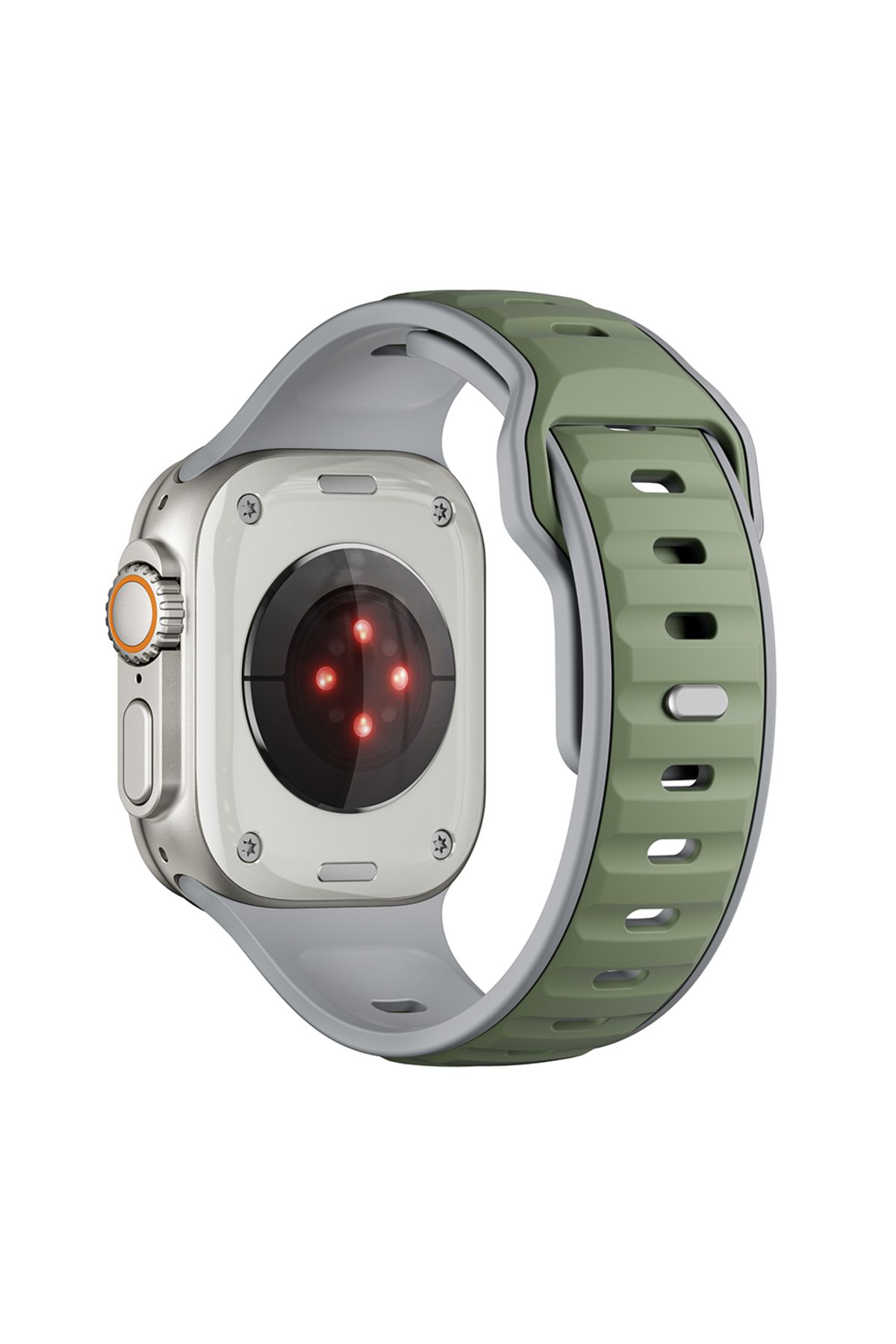 Deppo Trend Apple Watch 42mm/44mm/45mm/46mm/49mm Watch Ultra 2 Uyumlu Silikon Dayanıklı Ayarlanabilir Kordon