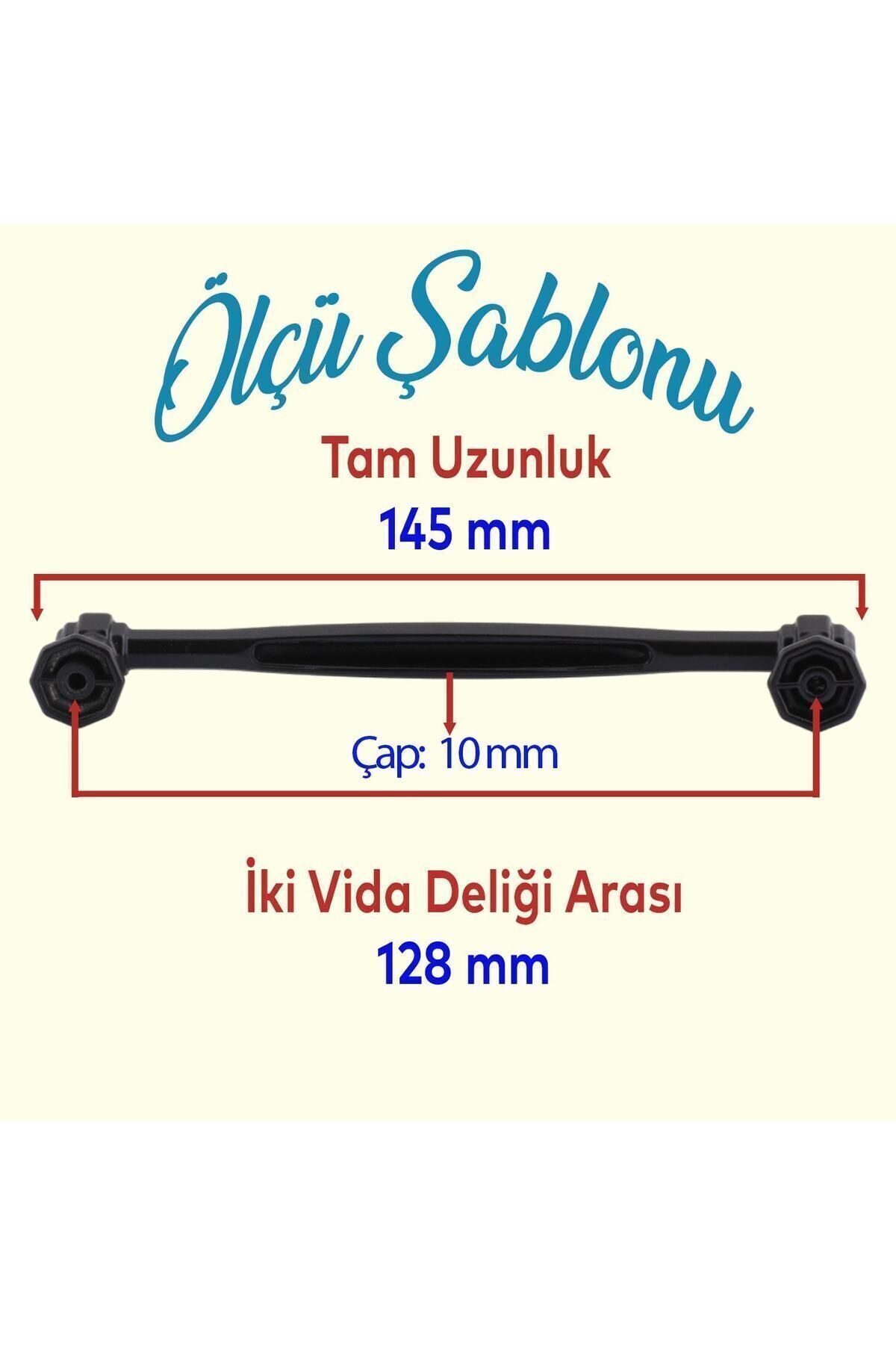 Badem10-Metal Negru Mobilier Metal Negru 128MM 12.8CM Dulap Sertar Bucătărie 2