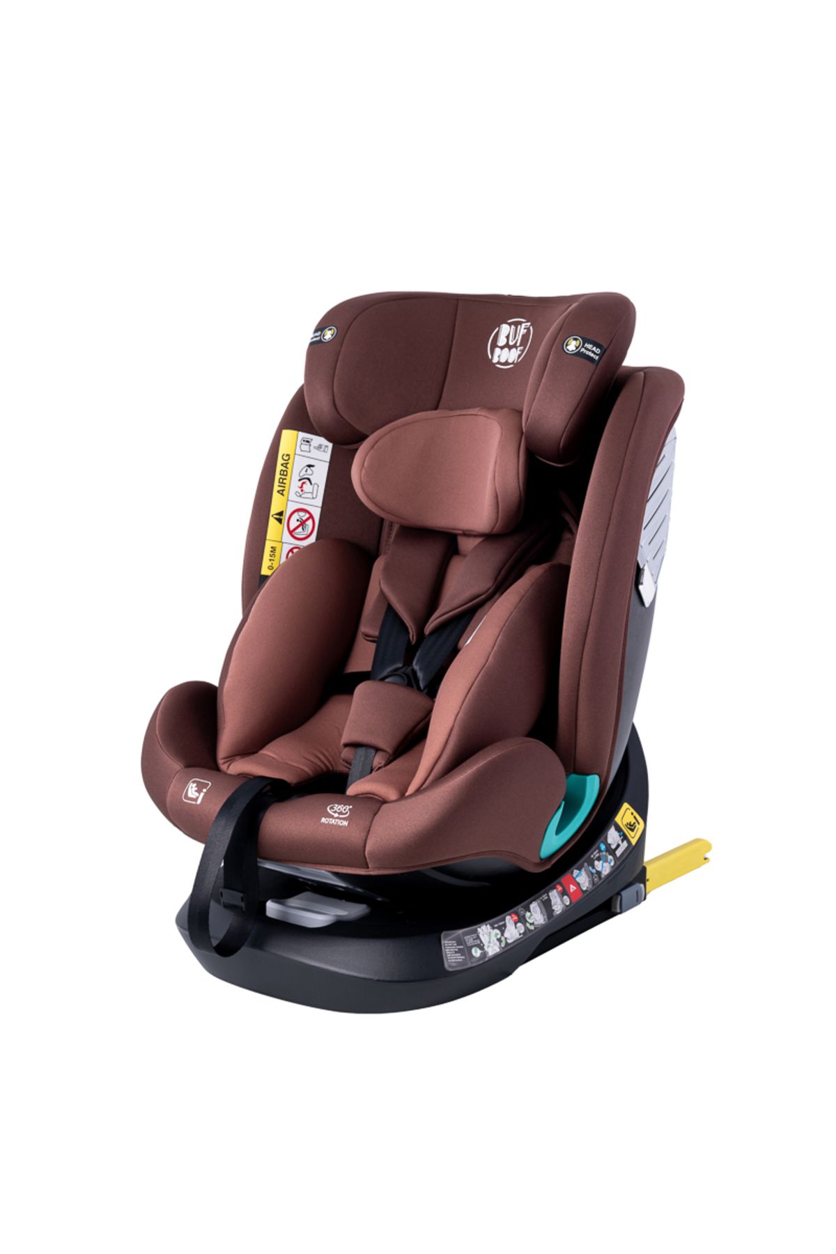 BUF BOOF-Scaun Auto Saphir DELUXE BUF BOOF iSIZE Coffee Isofix pozitie somn 165 grade rotativ grade 40-150 cm 7