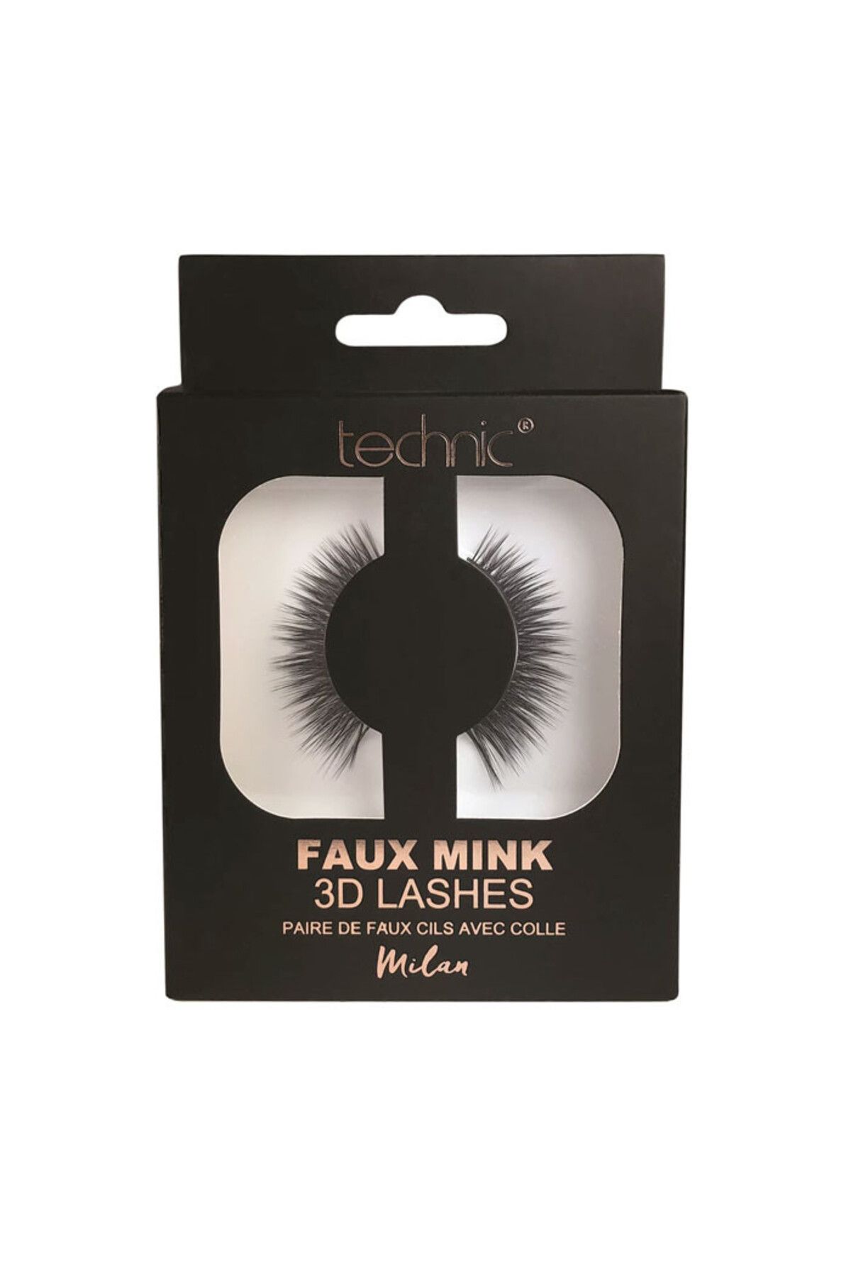 TECHNIC Gene False Banda 3d Technic Faux Mink Lashes Milan, Adeziv Inclus - One Size