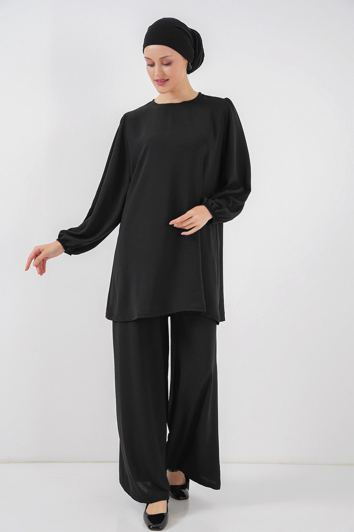 Bigdart-Γυναικείο Σετ Παντελόνι Ayrobin Tunic Bottom Top 6712 - Μαύρο 4