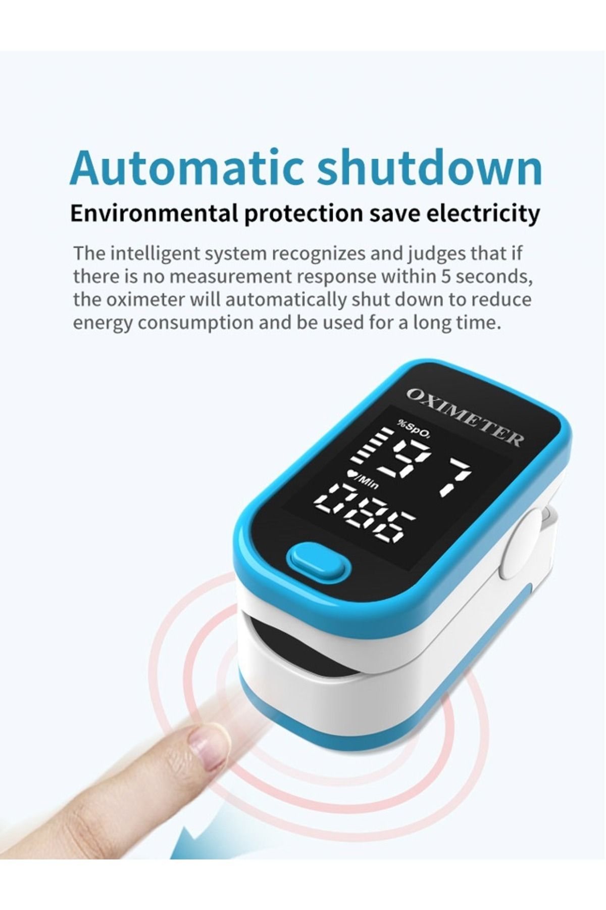 COOYA-Oximeter, One-Touch Detection of Blood Oxygen Index, LED High-Definition Screen Display 7
