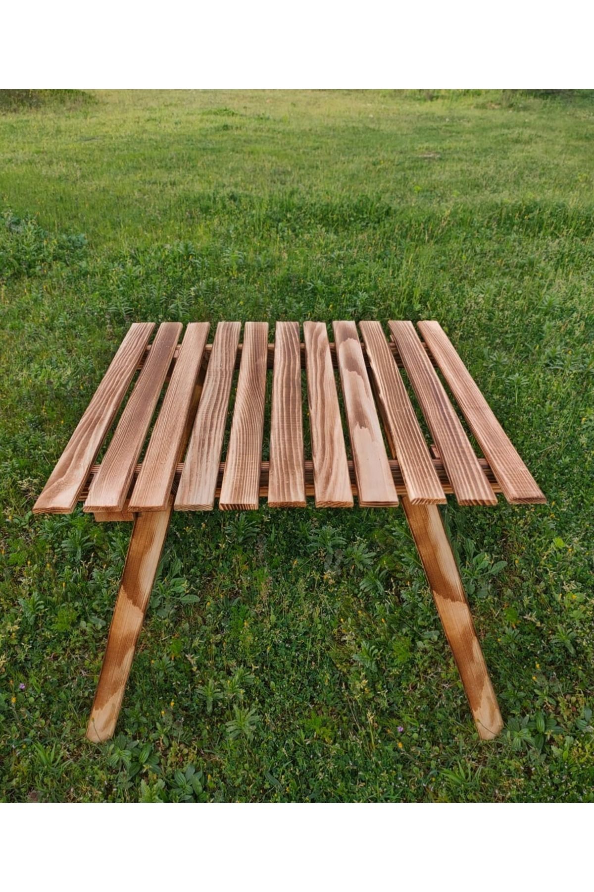 Zümra Ahşap Katlanabilir Kamp sehpası Plaj sehpası balkon için sehpa katlanabilir ahşap sehpa