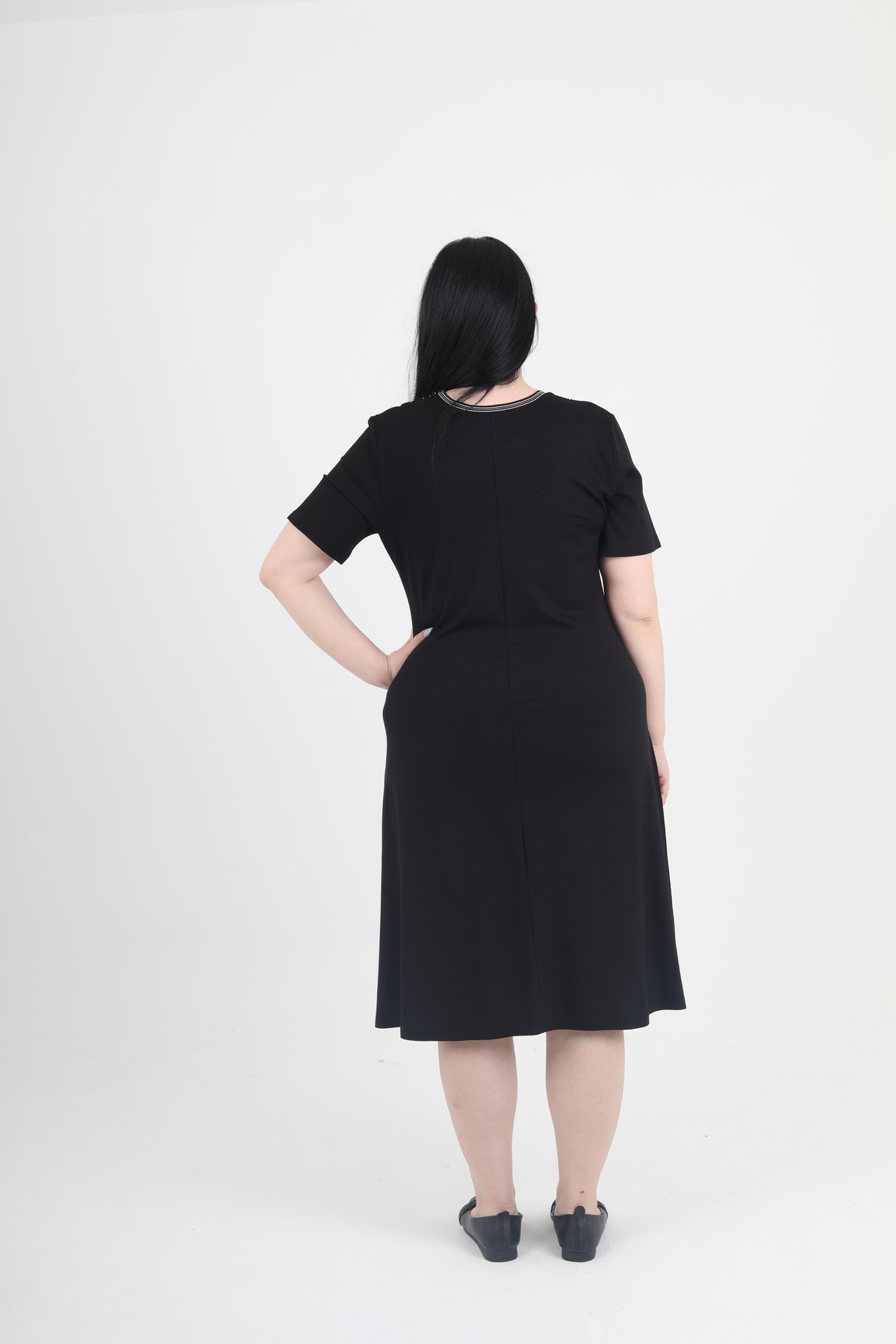 GNR-Plus Size Short Sleeve Print Dress 4