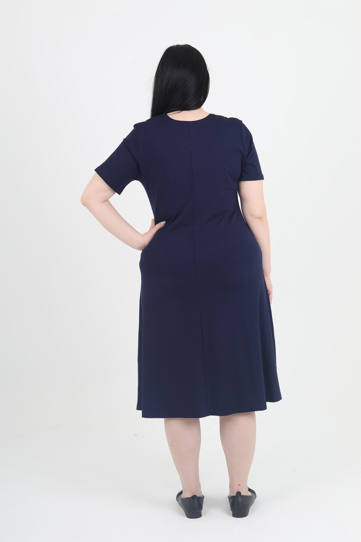 GNR-Plus Size Short Sleeve Print Dress 4