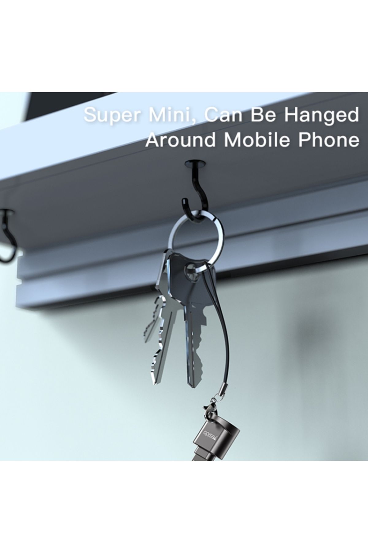 Yesido-قارئ بطاقات GS18 8 Pin إلى بطاقة TF OTG Mini (أسود) 6