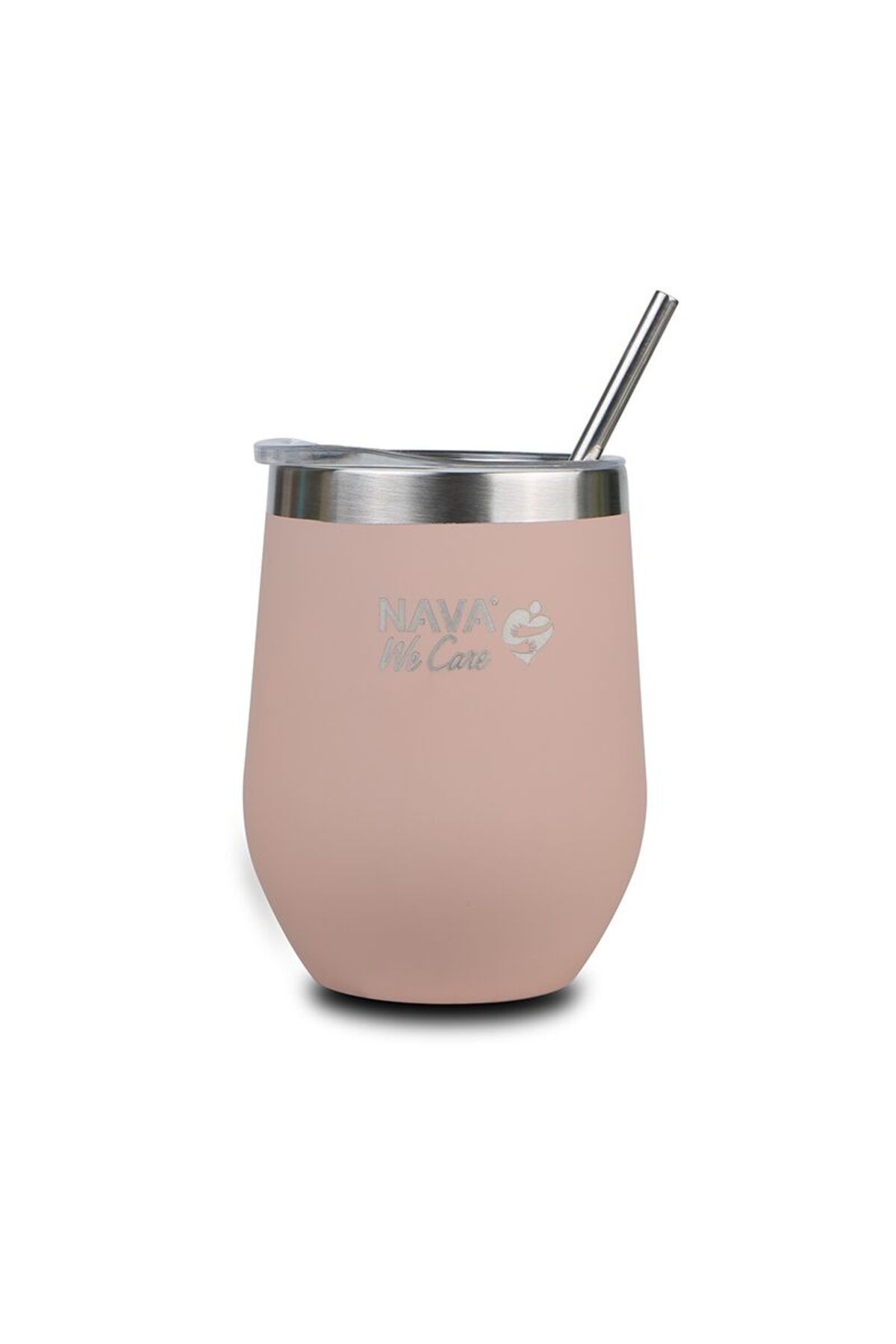 Nava Cana Termoizolanta Cu Pai Nava 360 Ml Roz - One Size