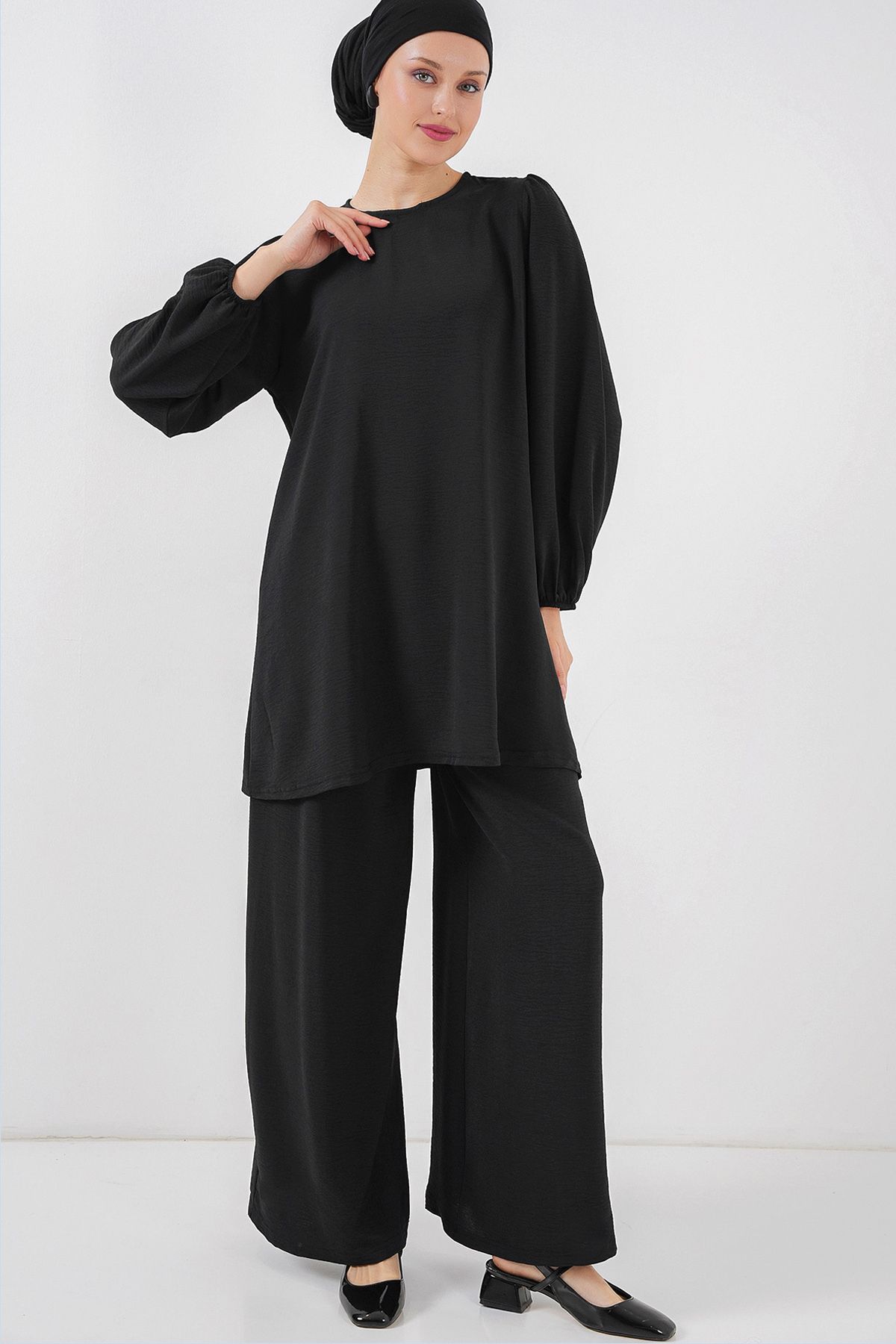 Bigdart-Γυναικείο Σετ Παντελόνι Ayrobin Tunic Bottom Top 6712 - Μαύρο 3