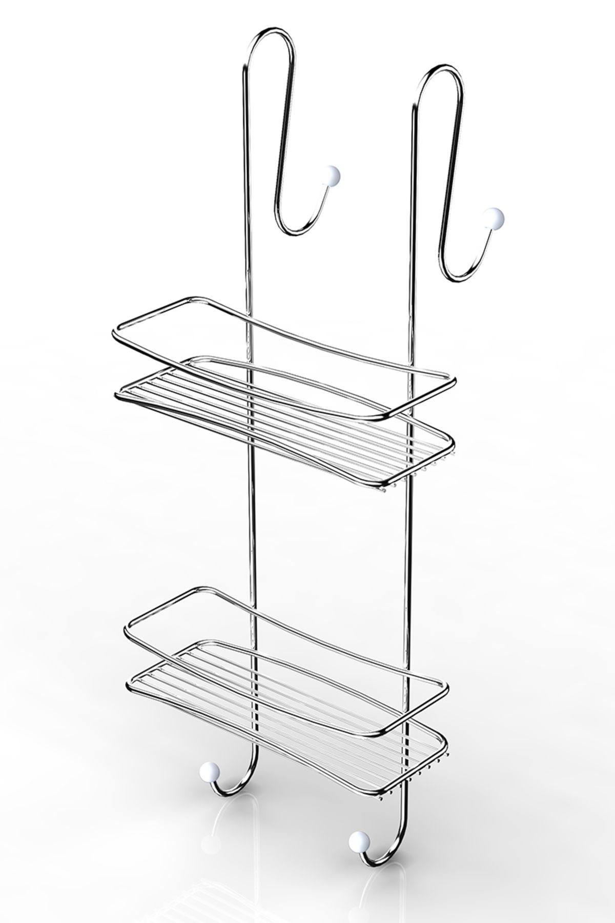 Prima Nova-Techno Wire Two-Layer Hanging Bathroom Shower Cabin Shelf And Hanger 2