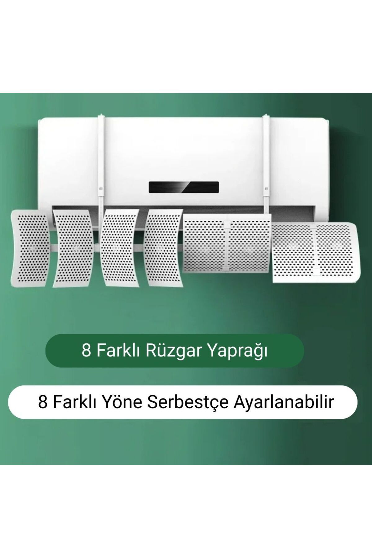 YENİTECH Klima Yönlendirme Aparatı 8 Parca Delme Gerektirmeyen Tüm Klimalara Uygun Split Hava Yönlendirici