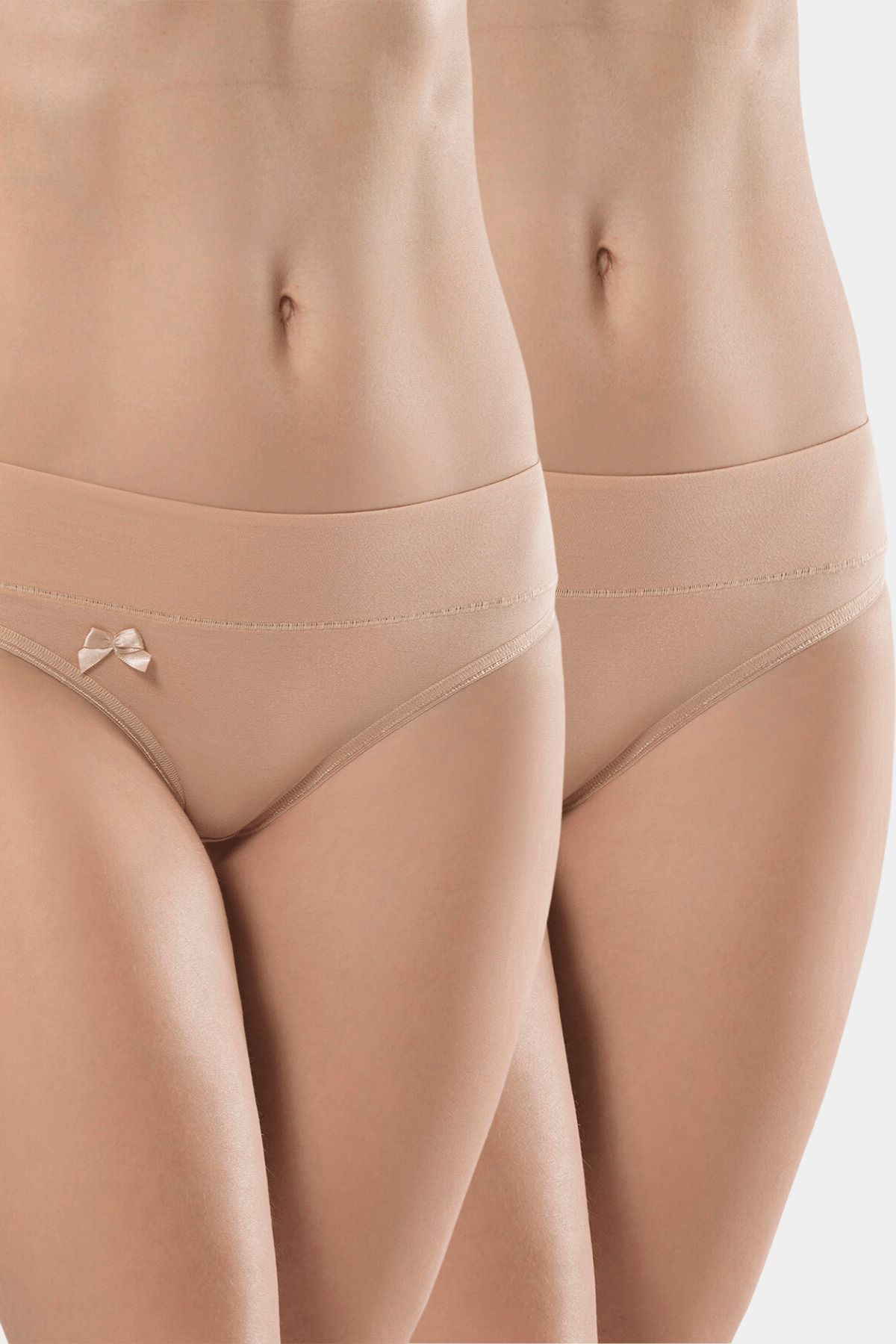 TÜREN-955 Γυναικεία ελαστική μέση Lycra βαμβακερά εσώρουχα μπικίνι 2 πακέτο 1