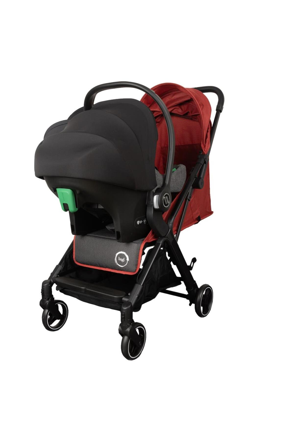 Bagi Gravity Autofold Cosmo Travel Sistem Bebek Arabası Red - Grey fotoğrafı 7 (önizleme)